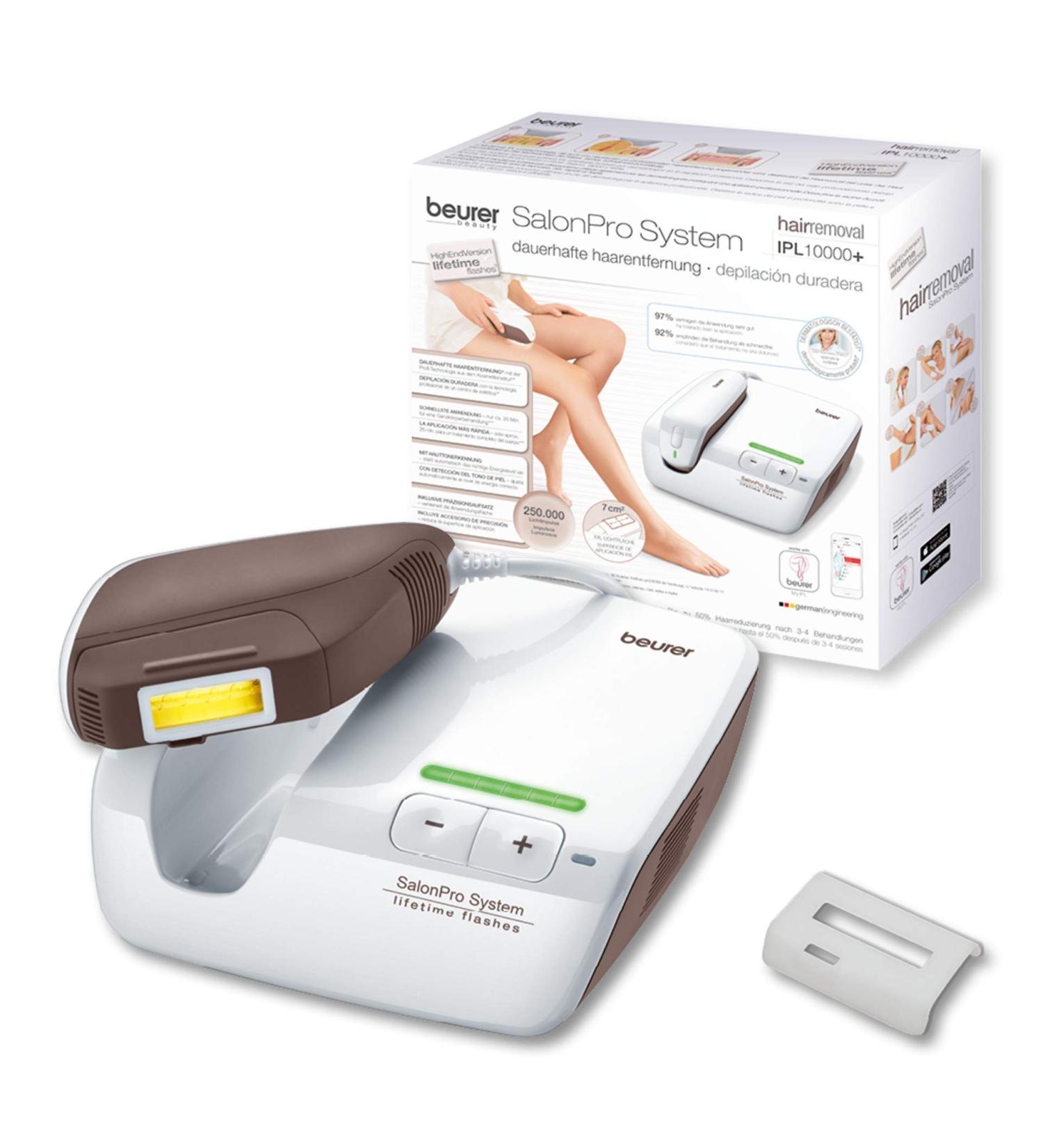 Beurer IPL 10000 Plus - Permanent Hair Removal Clinically Tested Extra Large Light Area 250 000 Pulses - Buy Online on GoSupps.com