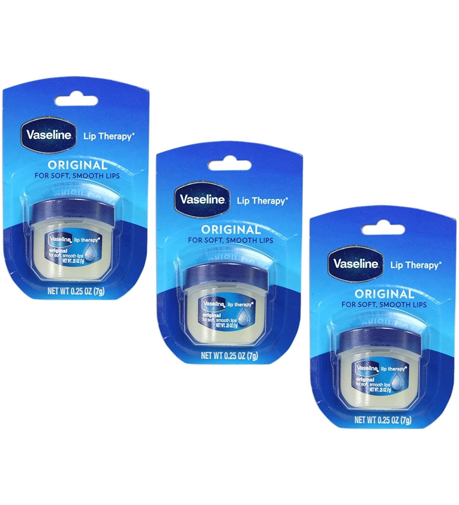 Vaseline Lip Therapy Lip Balm Original 0.25 oz (Pack of 3) - Moisturizing Lip Care Trio - Buy Online on GoSupps.com