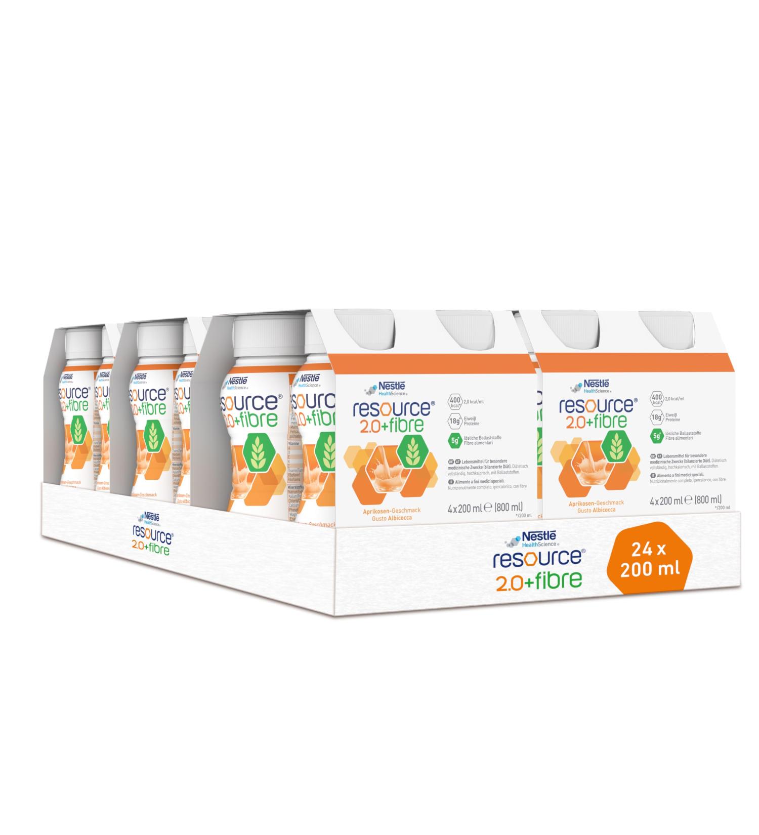  ReSource Nestle Resource 2.0 Fibre 24 x 200 ml Abricot - Buy Online on GoSupps.com