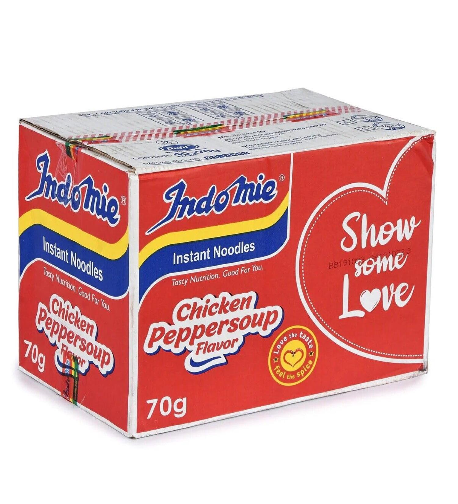 Indomie Instant Noodles Chicken Pepper Soup flavour 70g (Pack of 40) - Nigerian