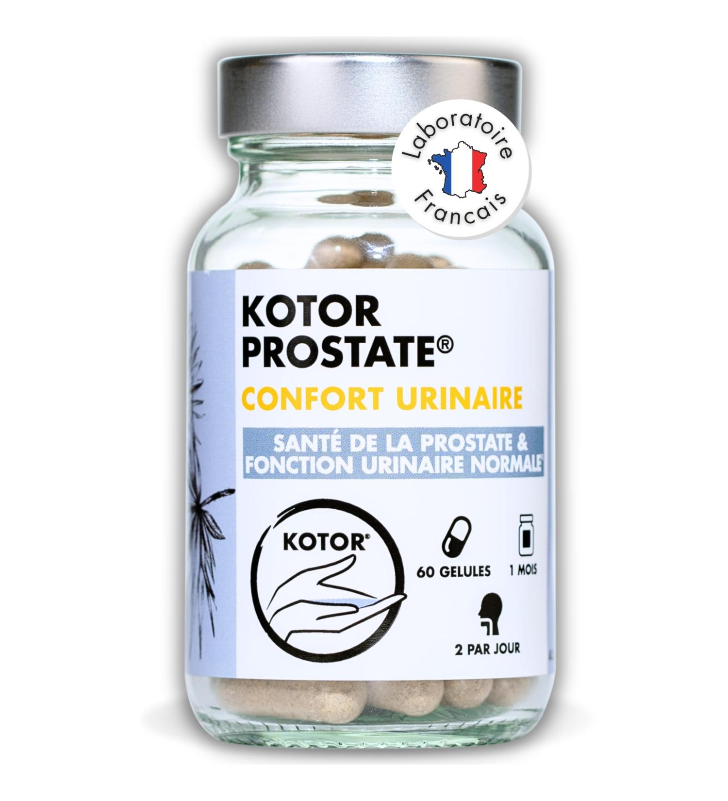 KOTOR PROSTATE | Urinary Disorders BPH Frequent Urge to Urinate | Natural & French Complex | Stinging Nettle + Dwarf Palm + African Plum | 60 Capsules | 1 Month - Buy Online on GoSupps.com