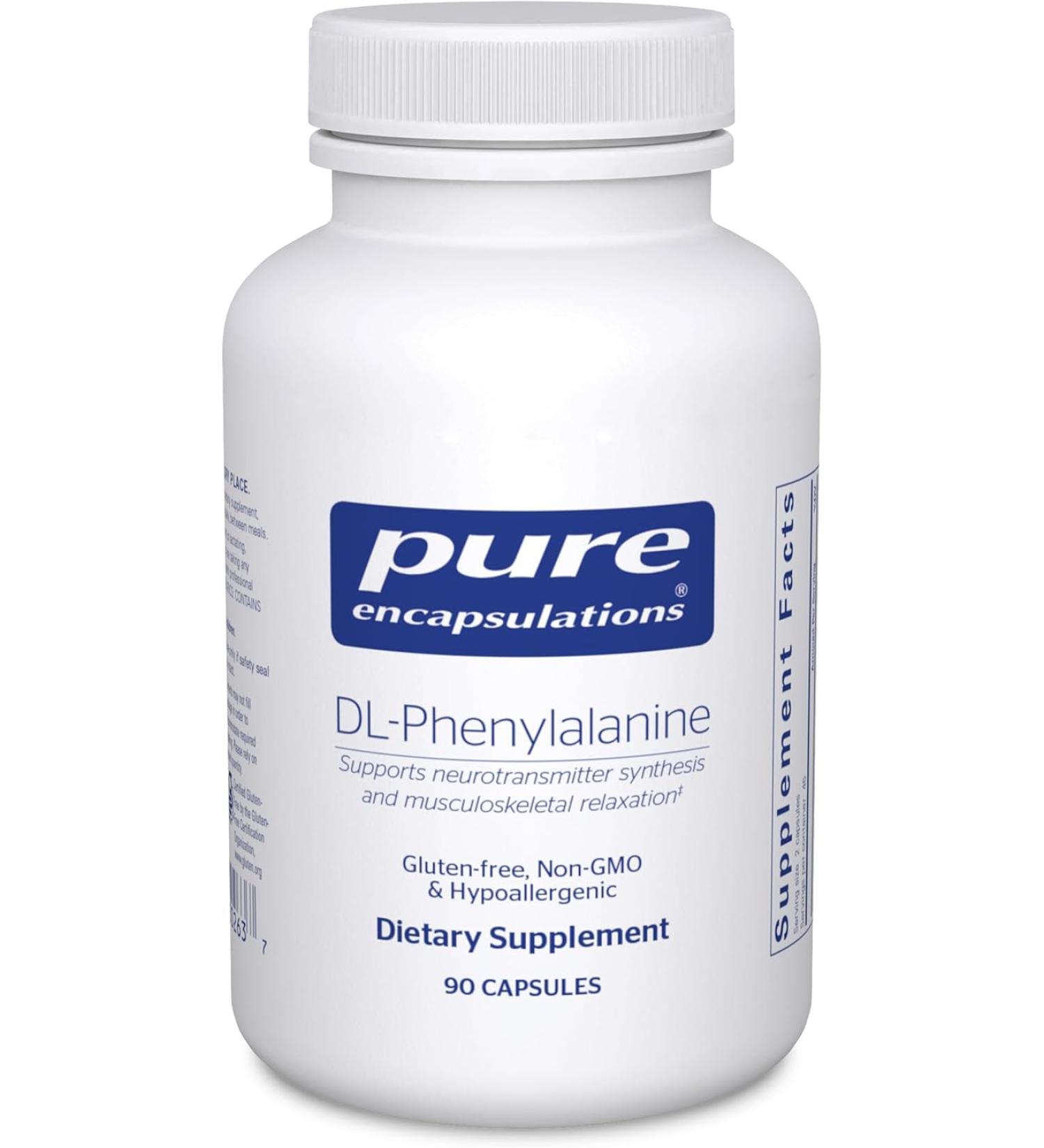 Pure Encapsulations DL-Phenylalanine Amino Acid Supplement - 90 Capsules - Buy Online on GoSupps.com