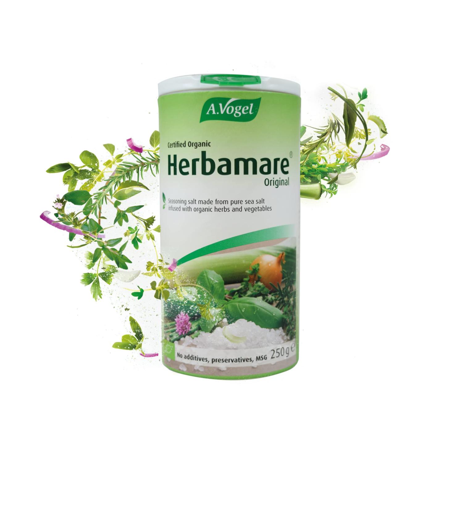 A.Vogel Herbamare Original Seasoning Salt 250g - Organic Sea Salt with 12 Vegetables & Herbs for Cooking - Buy Online on GoSupps.com