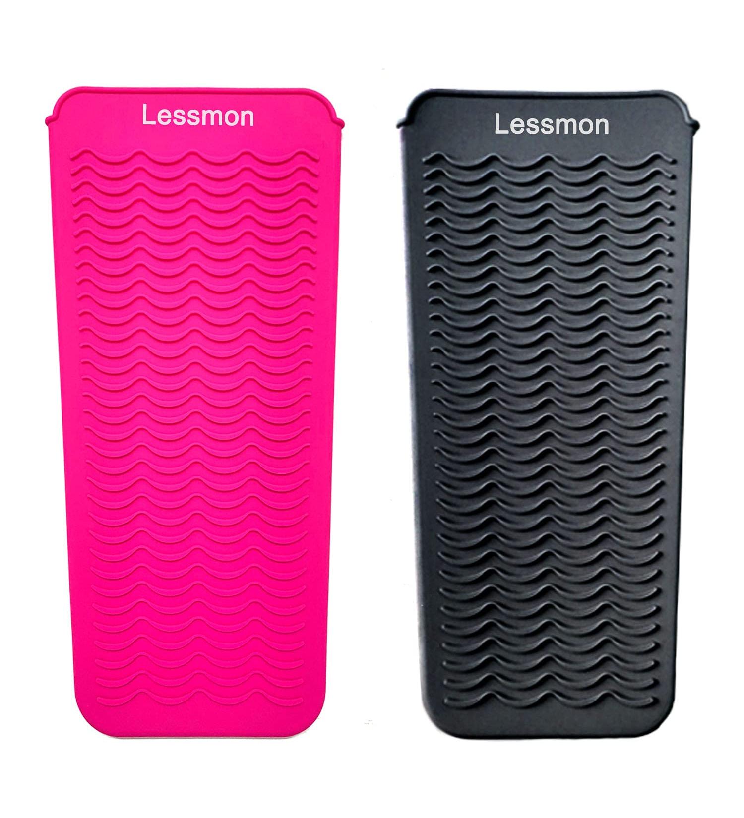 2 Pack Heat Resistant Silicone Mat Pouches for Hair Tools - Pink & Black - Buy Online on GoSupps.com