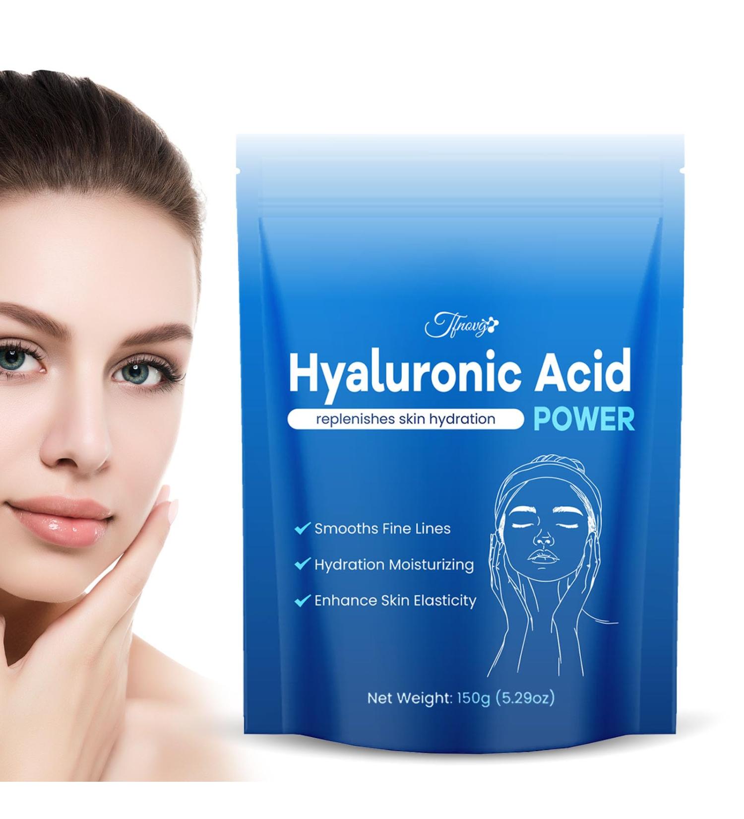 Tfnovg Hyaluronic Acid Powder DIY Hyaluronic Acid Serum for Face Water Soluble Hyaluronic Acid Powder for Skin Deep Hydration and Moisture Low Molecular Weight(3.53oz) - Buy Online on GoSupps.com