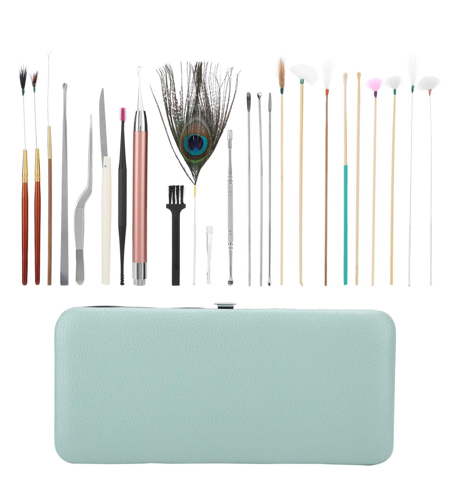 Double Ended Spiral Ear Pick Set - 23pcs Mint Green Wax Removal Tool - Buy Online on GoSupps.com