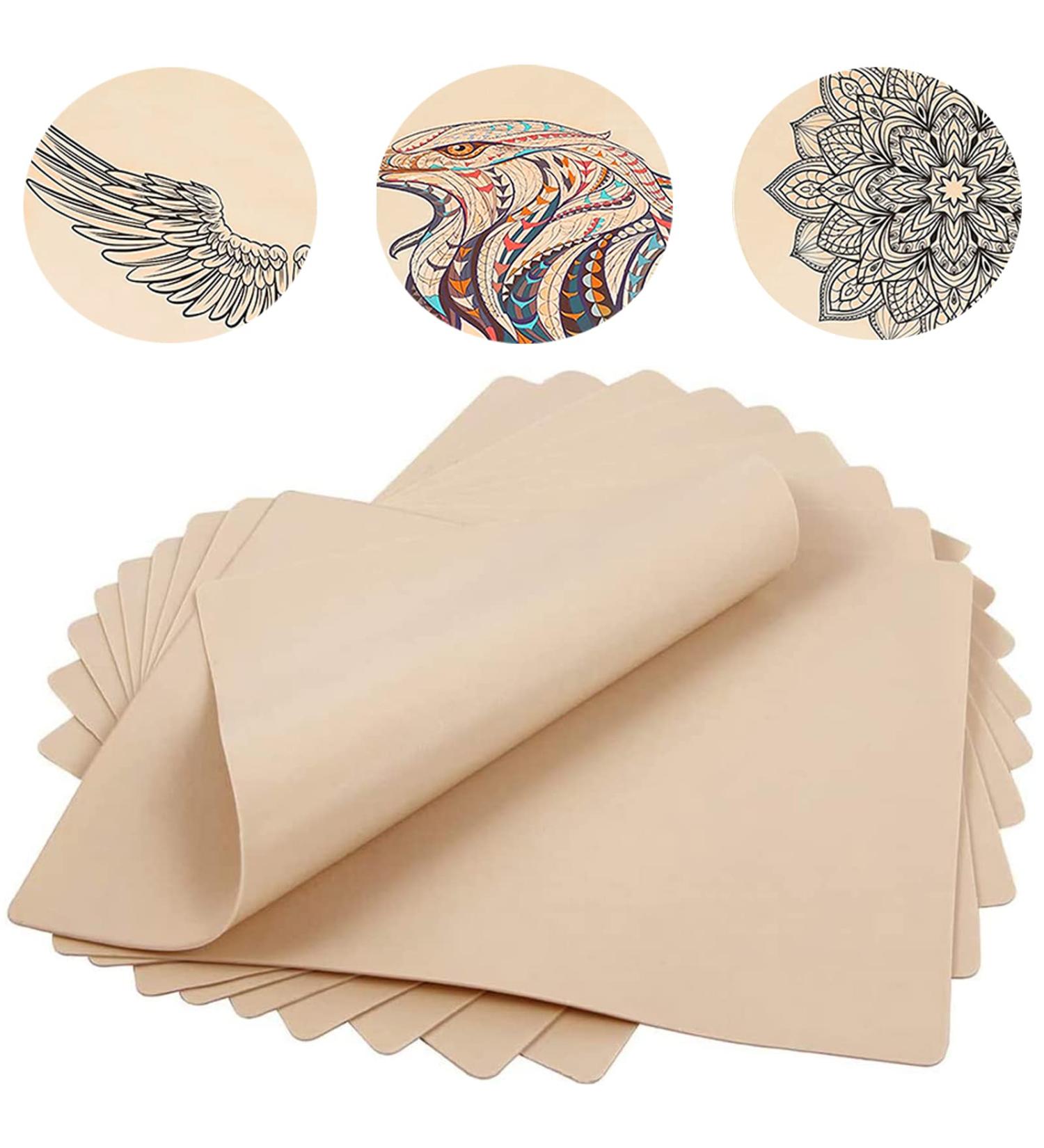 Lyuxzad Tattoo Practice Skins - 10 Sheets Blank Double-Sided Tattoo Skin for Beginners and Experienced Artists - Buy Online on GoSupps.com