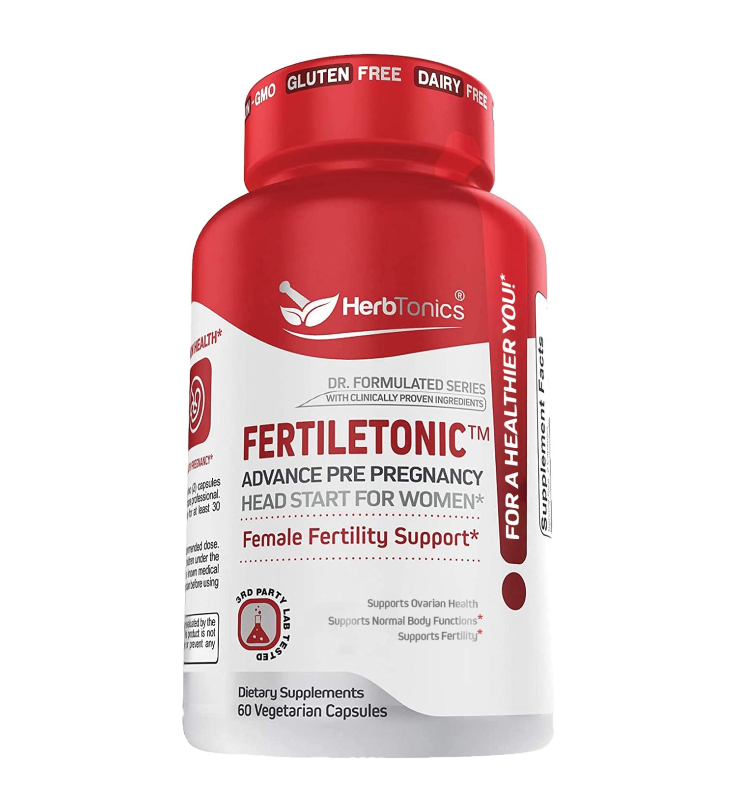 Fertility Supplements for Women + Prenatal Vitamins - 60 Count - Aid Pregnancy & Conception - Buy Online on GoSupps.com