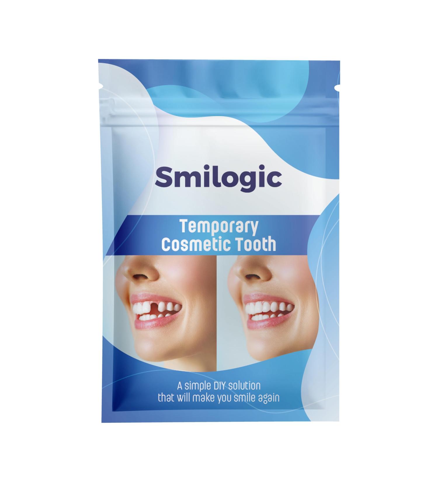 Smilogic Temporary Tooth DIY Tooth Replacement Kit Replace a Missing Tooth Yourself Realistic Fake Tooth 20 Applications Included - Buy Online on GoSupps.com