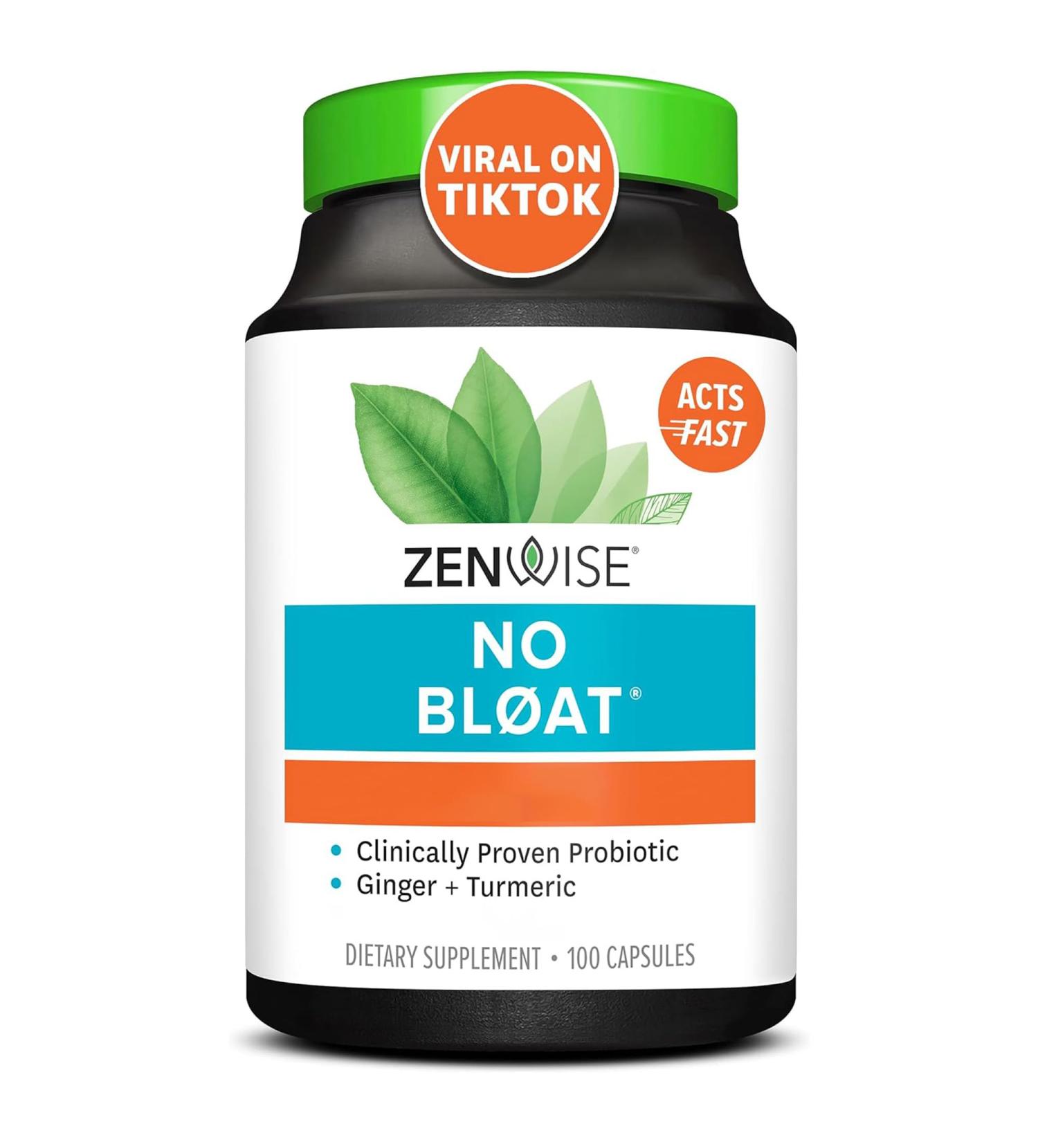 Zenwise No Bloat (Digestive Enzymes) 100 Capsules Gluten Free Soy Free Non-GMO - Buy Online on GoSupps.com