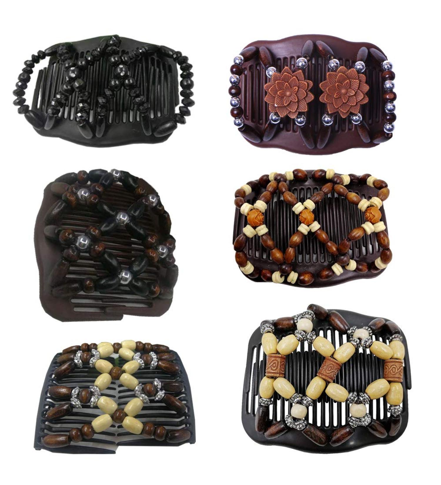 6 Pieces African Hairpange Comb Set | Magical Butterfly Stretch Clips & DIY Double Hair Clips for Women - Perfect for All Hair Types - Buy Online on GoSupps.com