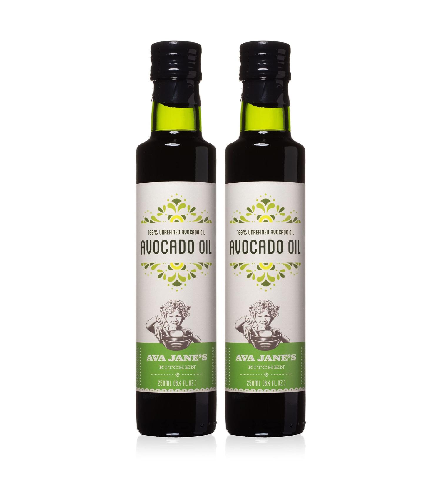 Organic Avocado Oil for Cooking & Skin Care - 100% Unrefined, Premium Avocado Oil - 2 Bottle Pack (8.4 fl oz each) - AVA JANE S KITCHEN - Buy Online on GoSupps.com