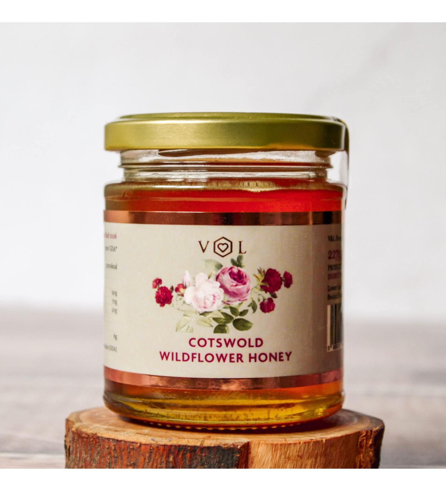British Cotswold Wildflower Honey - Pure Natural British Honey Direct from the Producer (227g Jar) Wildflower 227 g (Pack of 1) - Buy Online on GoSupps.com