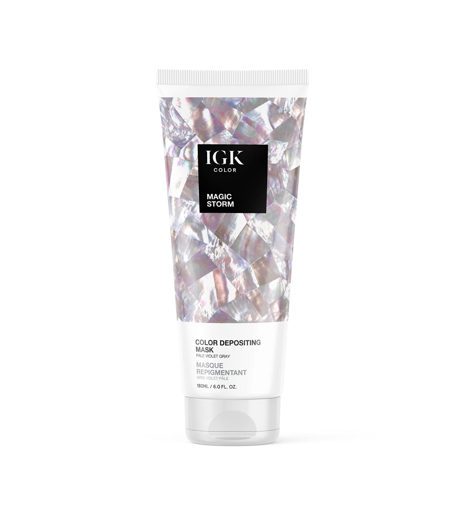IGK Color Depositing Mask - Magic Storm (Pale Violet Gray) | Vegan & Cruelty-Free - Buy Online on GoSupps.com