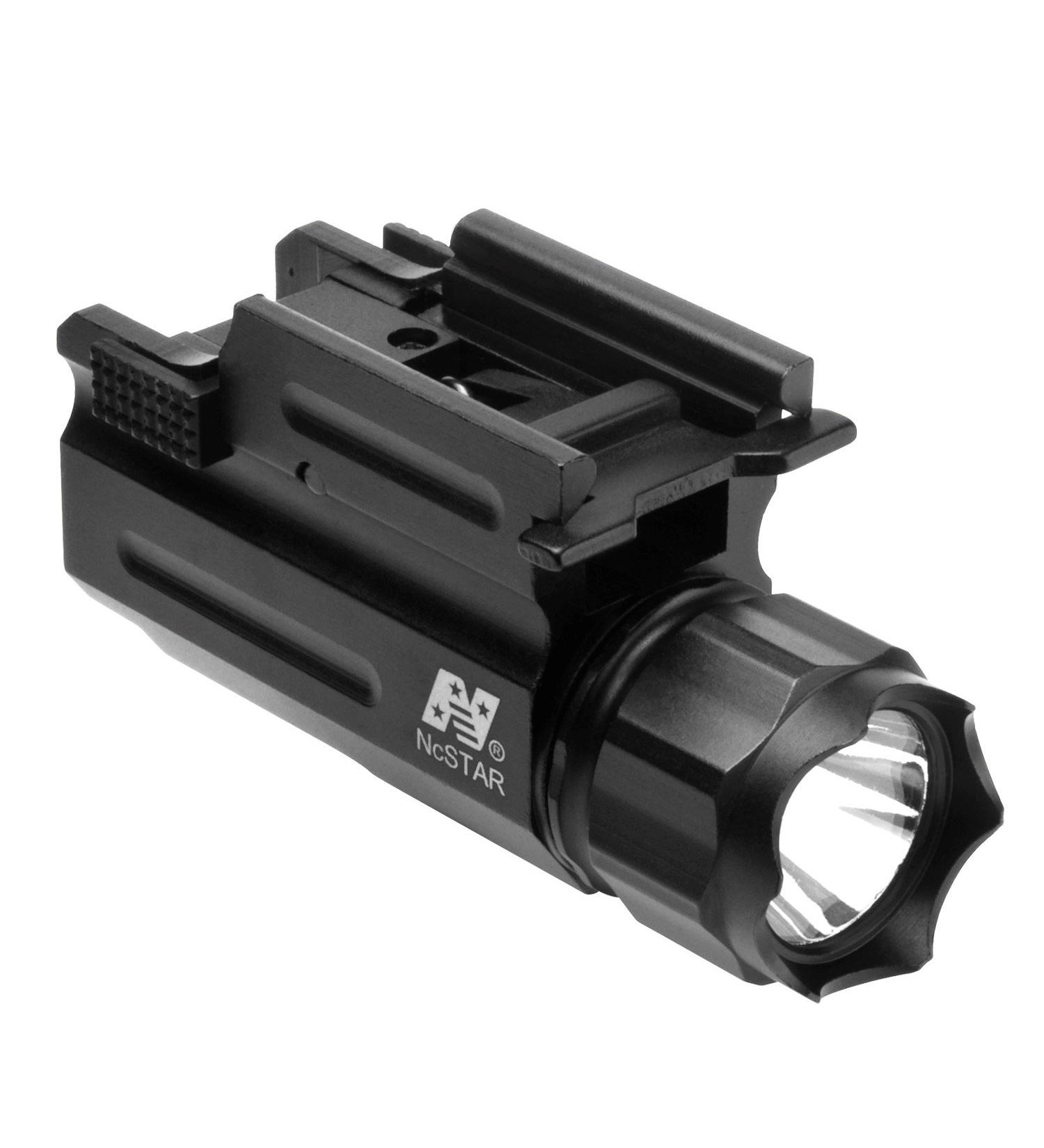 NcStar Compact Pistol and Rifle Flashlight Green Laser with Quick Release Weaver Mount (AQPTFLG)