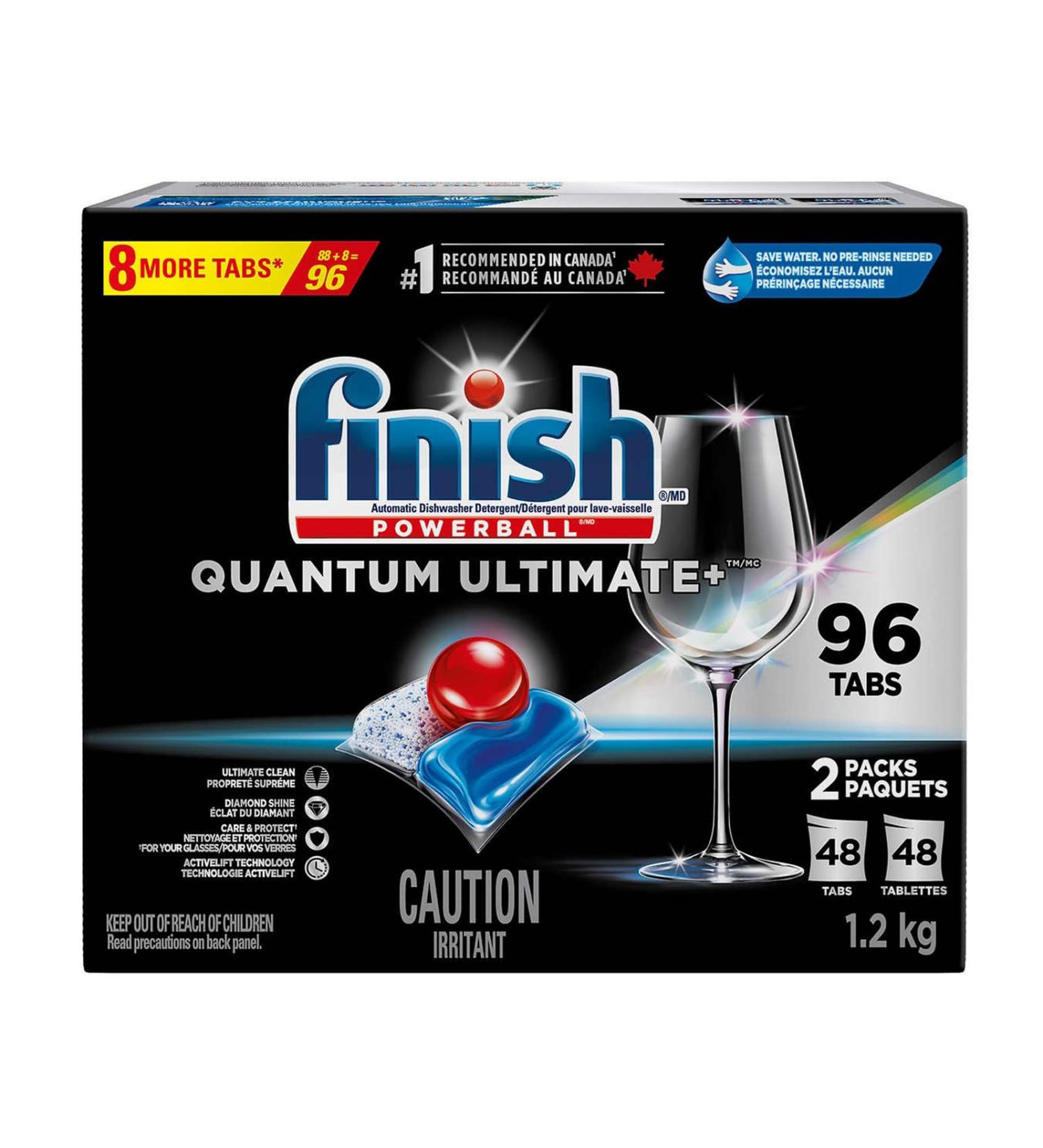 Finish Quantum Ultimate+ Dishwasher Detergent 96 Tablets - Buy Online on GoSupps.com