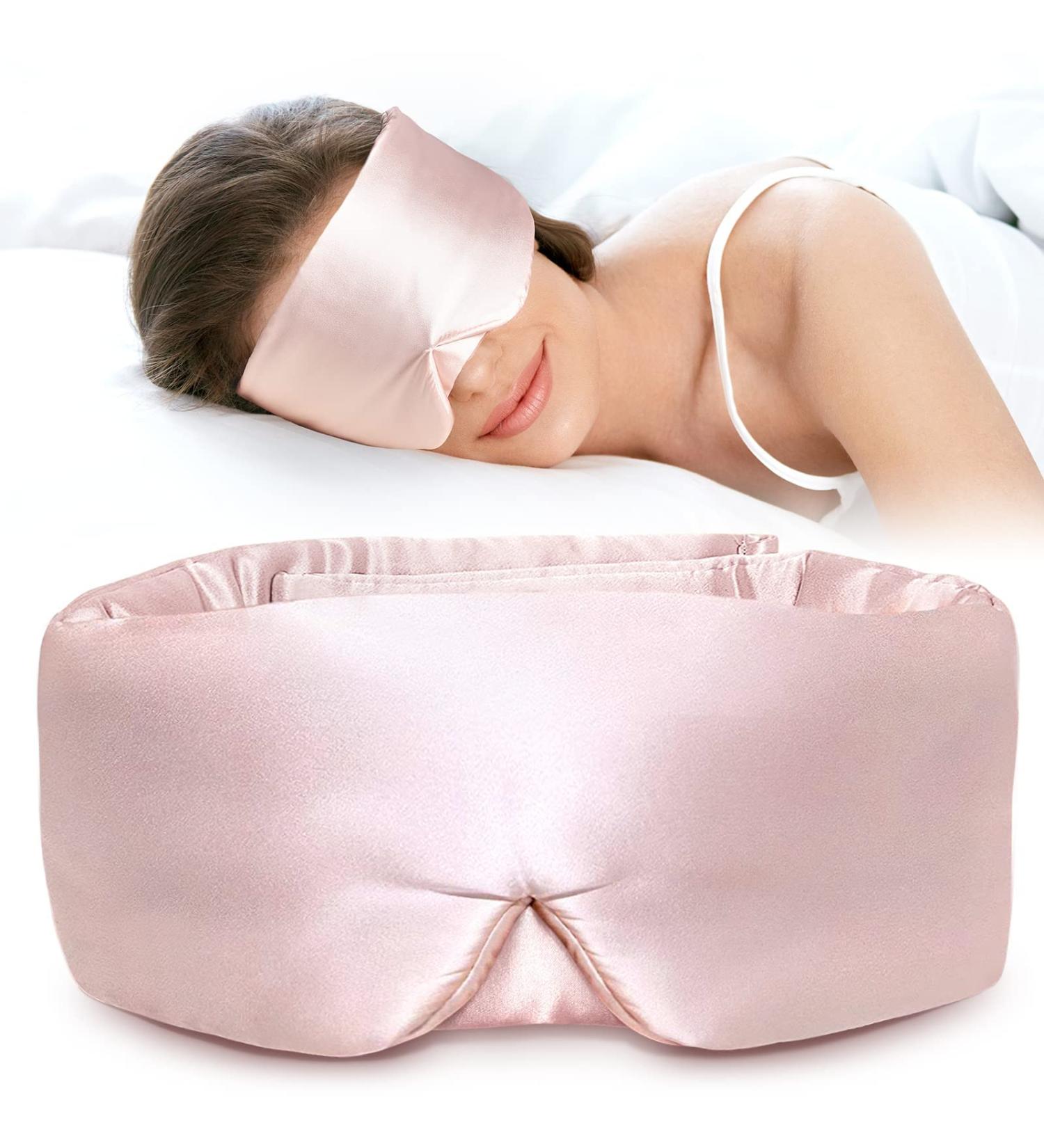 LitBear 100% 22 Momme Pure Mulberry Silk Sleep Mask for Side Sleepers - Pink - Buy Online on GoSupps.com