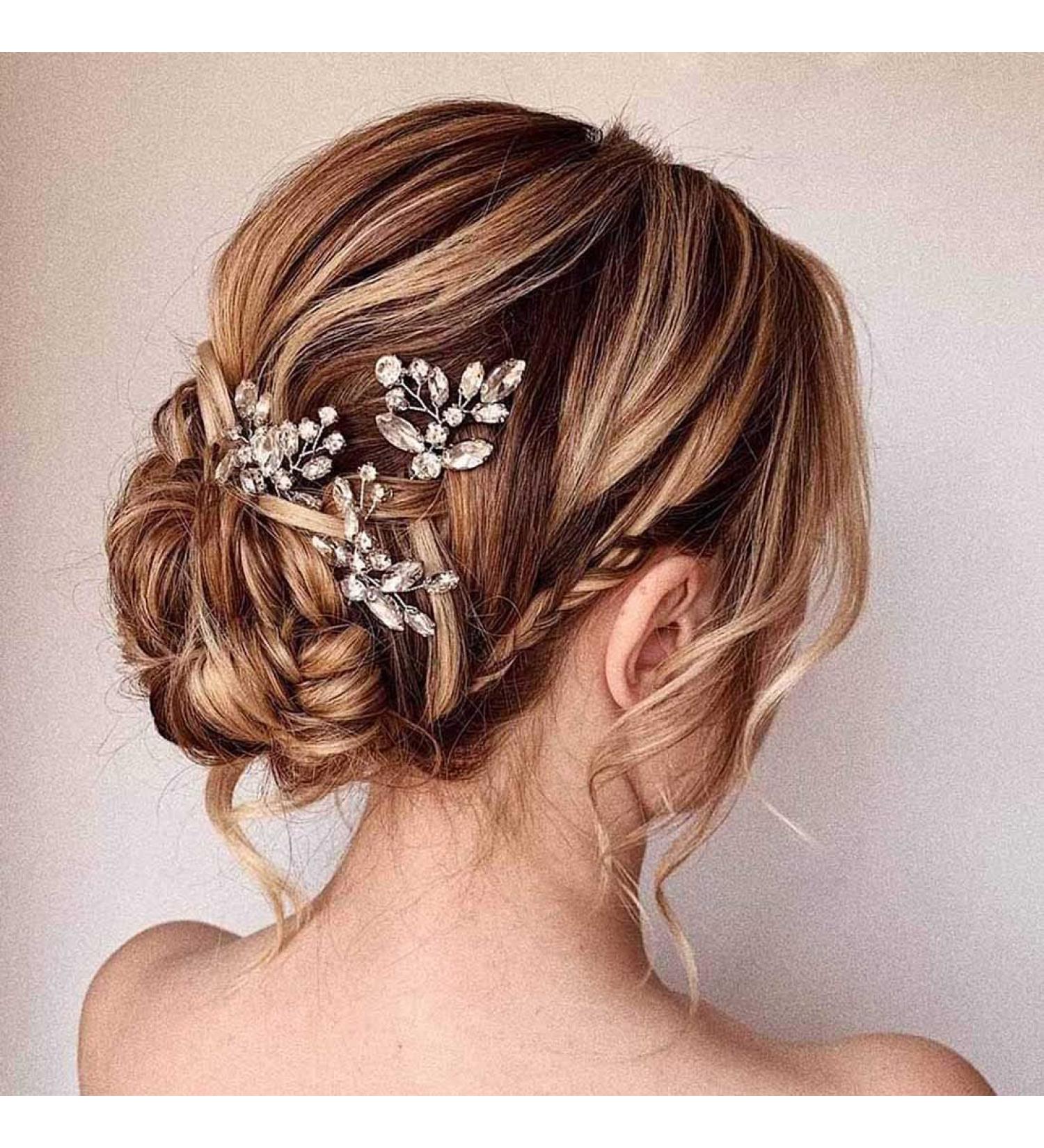 Prosy Bridal Wedding Hair Pins - Silver Crystal Rhinestone Hair Clips for Women & Girls (3 Pack) - Buy Online on GoSupps.com