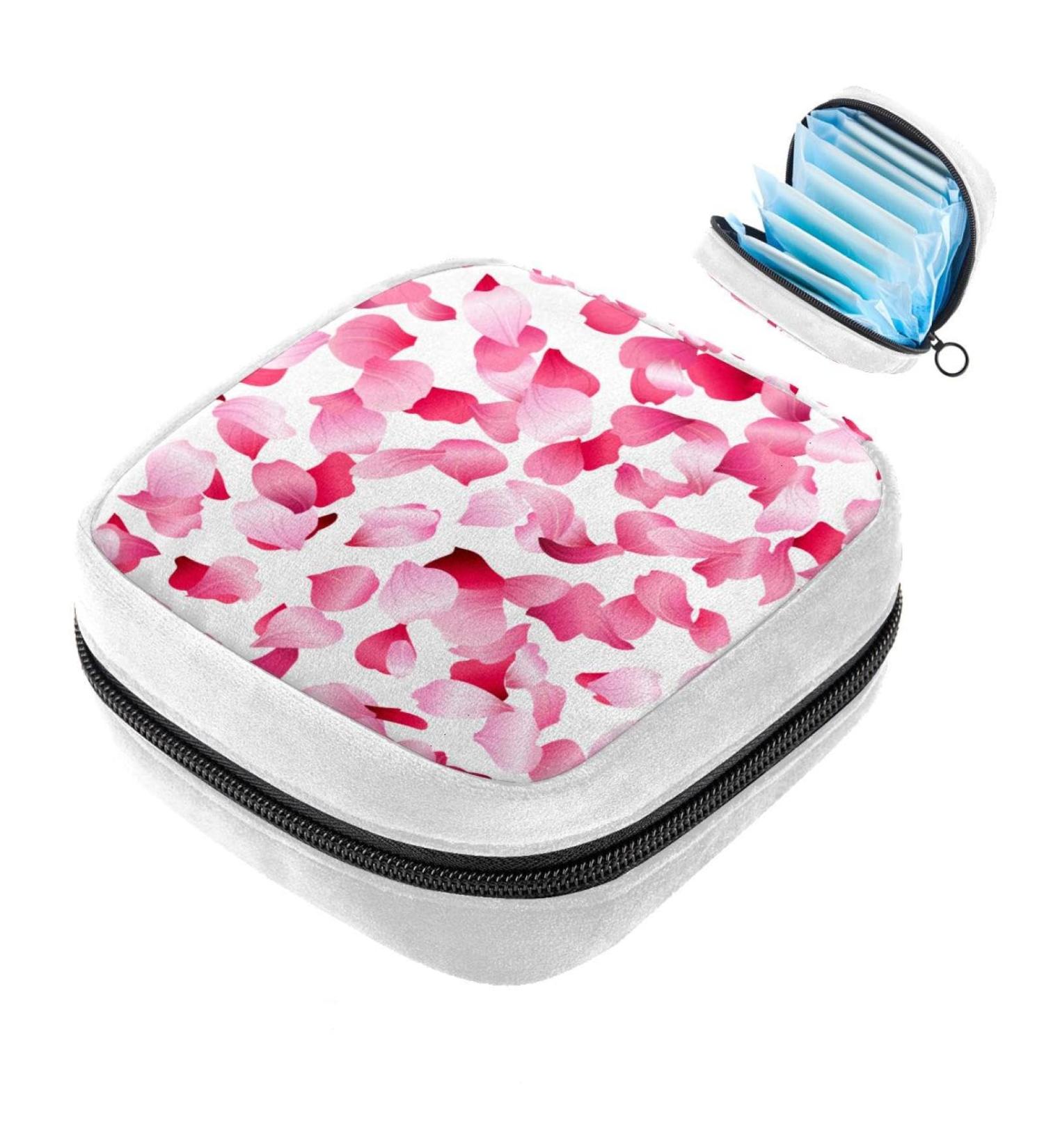 GIAPB Pink Petals Period Storage Bag - Stylish Tampon & Pad Pouch - Buy Online on GoSupps.com