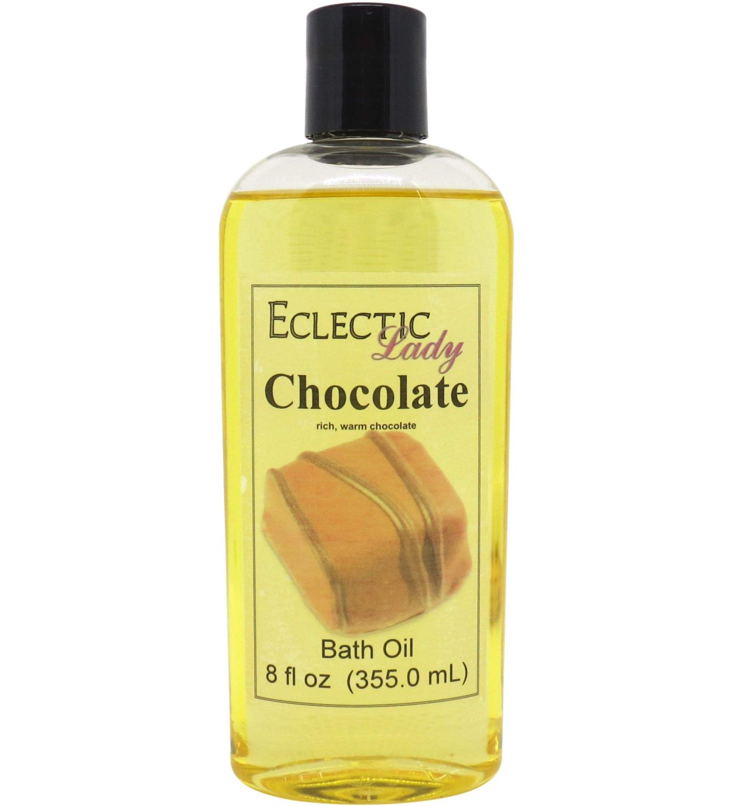 Chocolate Bath Oil by Eclectic Lady - Moisturizing & Relaxing Scented Body Oil for Sensitive Skin - Nourishing Bath Oil (8 oz - Buy Online on GoSupps.com