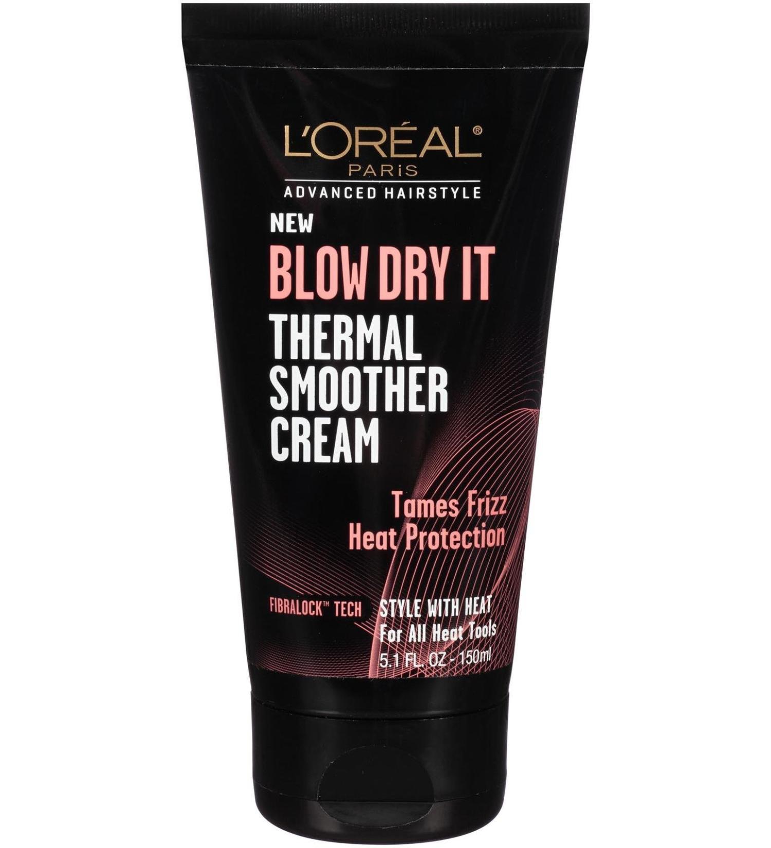 L'Oreal Paris Advance Hairstyle Blow Dry It Thermal Smoother Cream - 5.1 oz