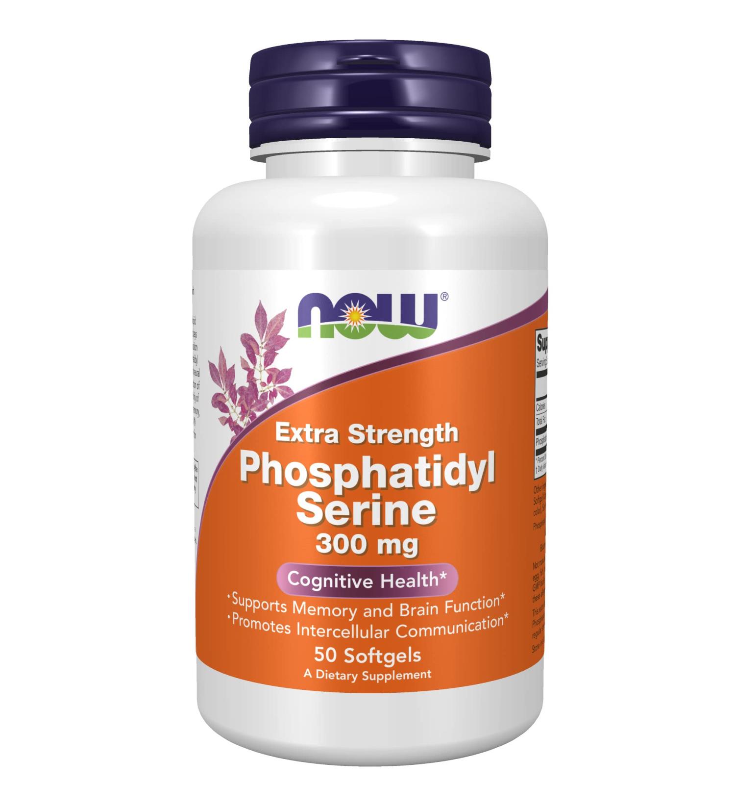 Now Foods Extra Strength Phosphatidyl Serine 300mg - 50 Softgels for Cognitive Support - Buy Online on GoSupps.com