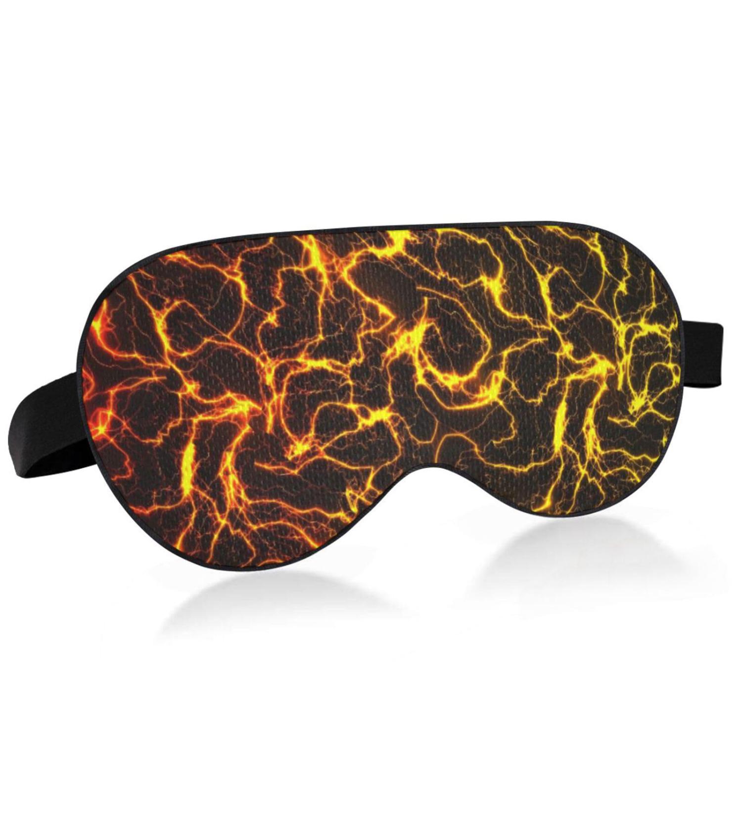 Marble Gold Texture Sleep Mask - Light Blocking Eye Mask for Comfortable Sleep Travel & Naps | Adjustable Soft Blindfold for Men & Women - Buy Online on GoSupps.com
