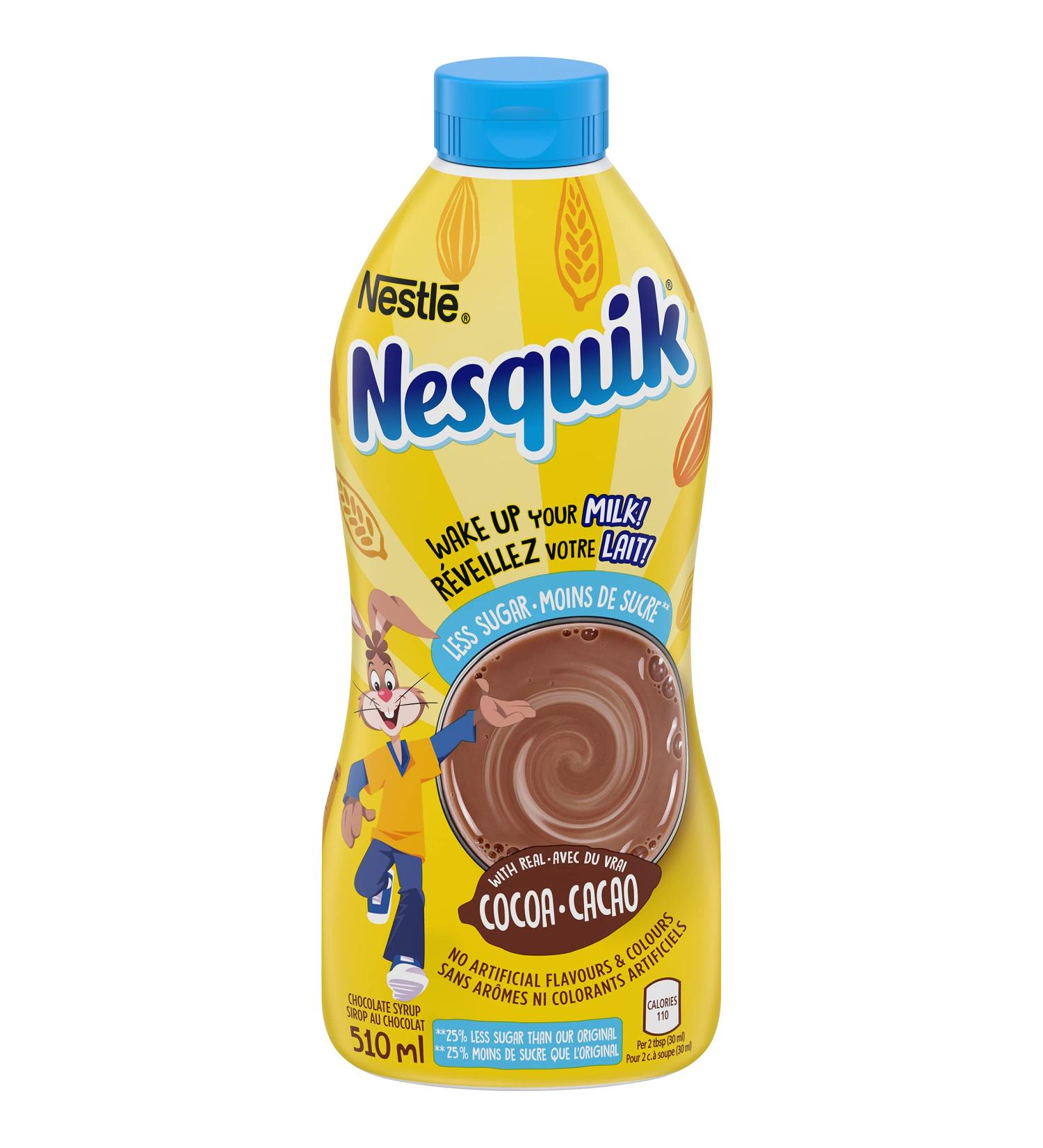 NESTL NESQUIK Less Sugar Chocolate Syrup 510mL - PACKAGING MAY VARY - Buy Online on GoSupps.com
