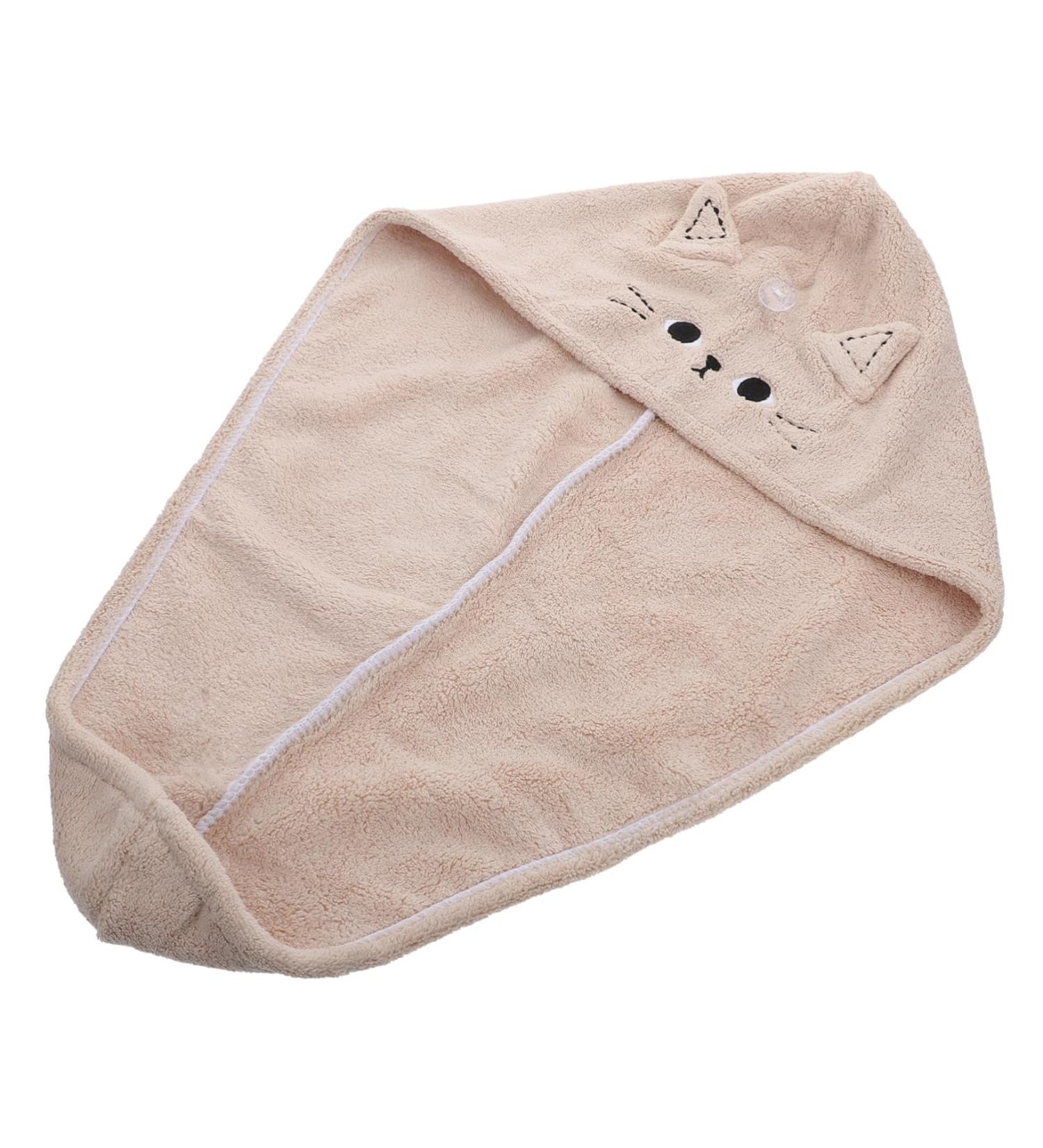 SKISUNO Dry Hair Cap Turbins for Ladies Curly Hair Hat Fast Drying Towel Womens Hats Bath Water Absorbent Drying Hat Mini Witch Hats for Crafts Dry Hair Towel Cap Girl Hat Coral Fleece Coffee 63X22X1CM - Buy Online on GoSupps.com