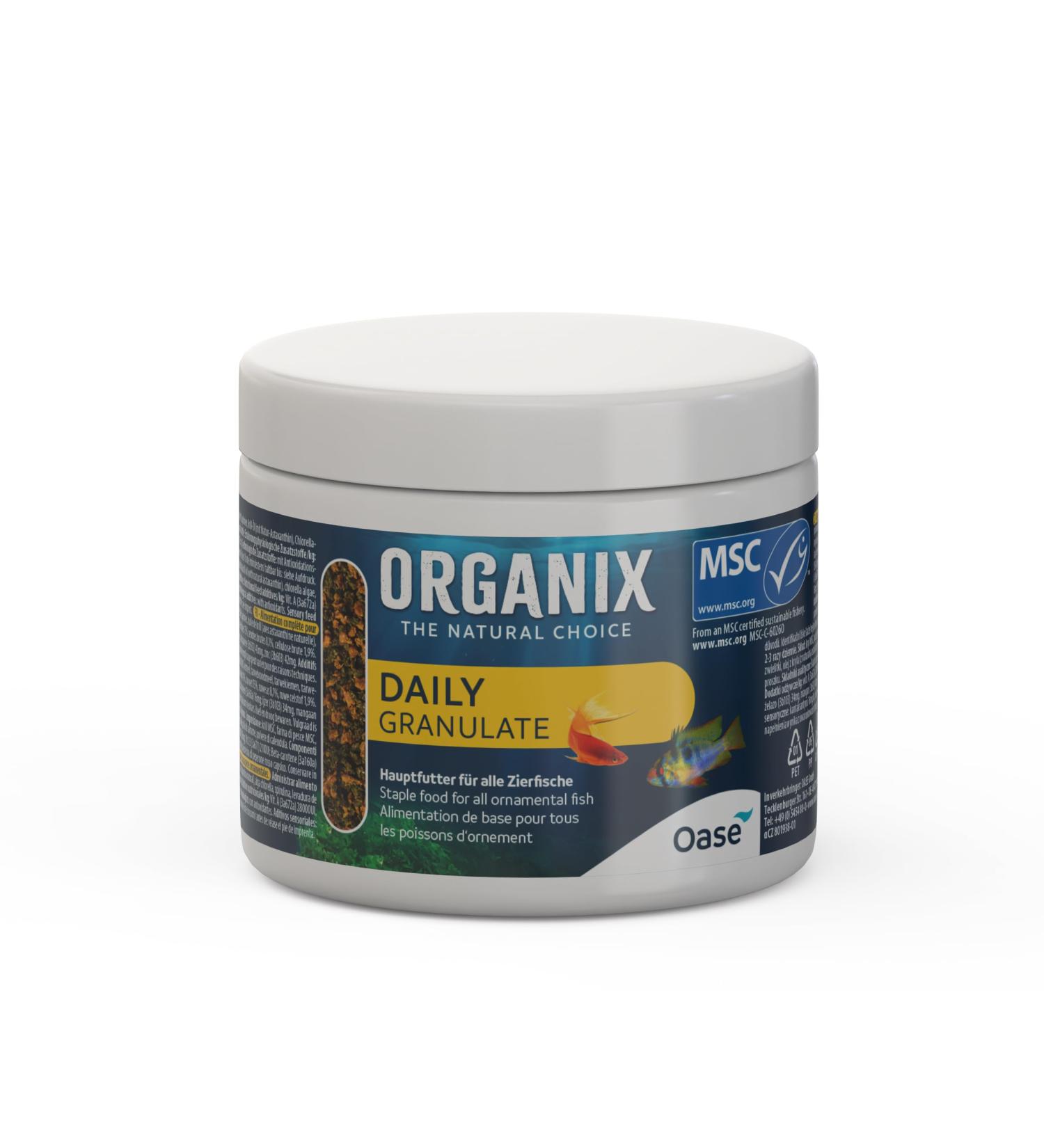 OASE ORGANIX Daily Granulate 175 ML - Main Food for Stress-Free Nutrition, for Aquarium Inhabitants with Vibrant Colors