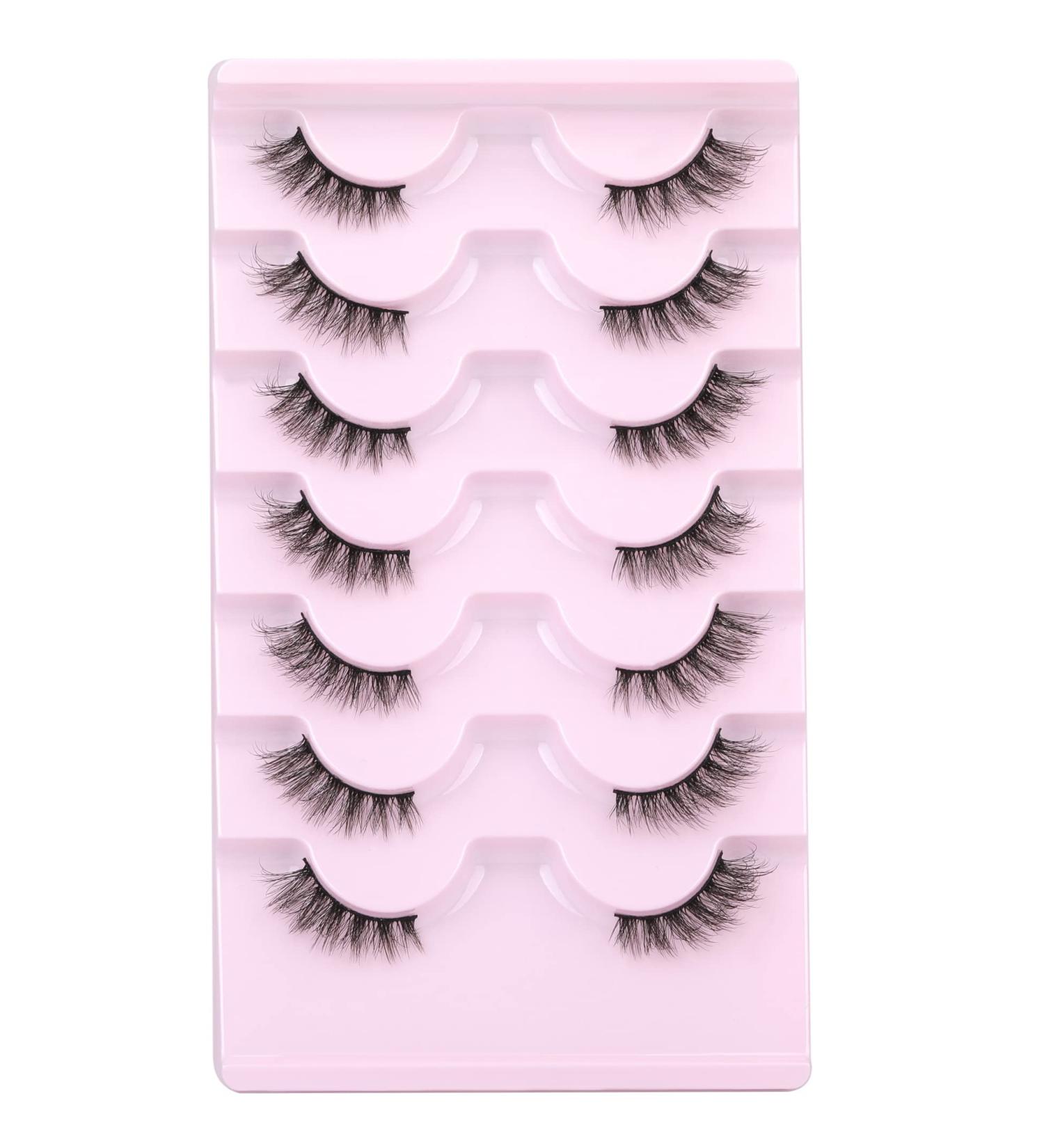 Natural Half Eyelashes | Lvmixwig Cat Eye Wispy Short False Lashes for a Flawless Look - Buy Online on GoSupps.com