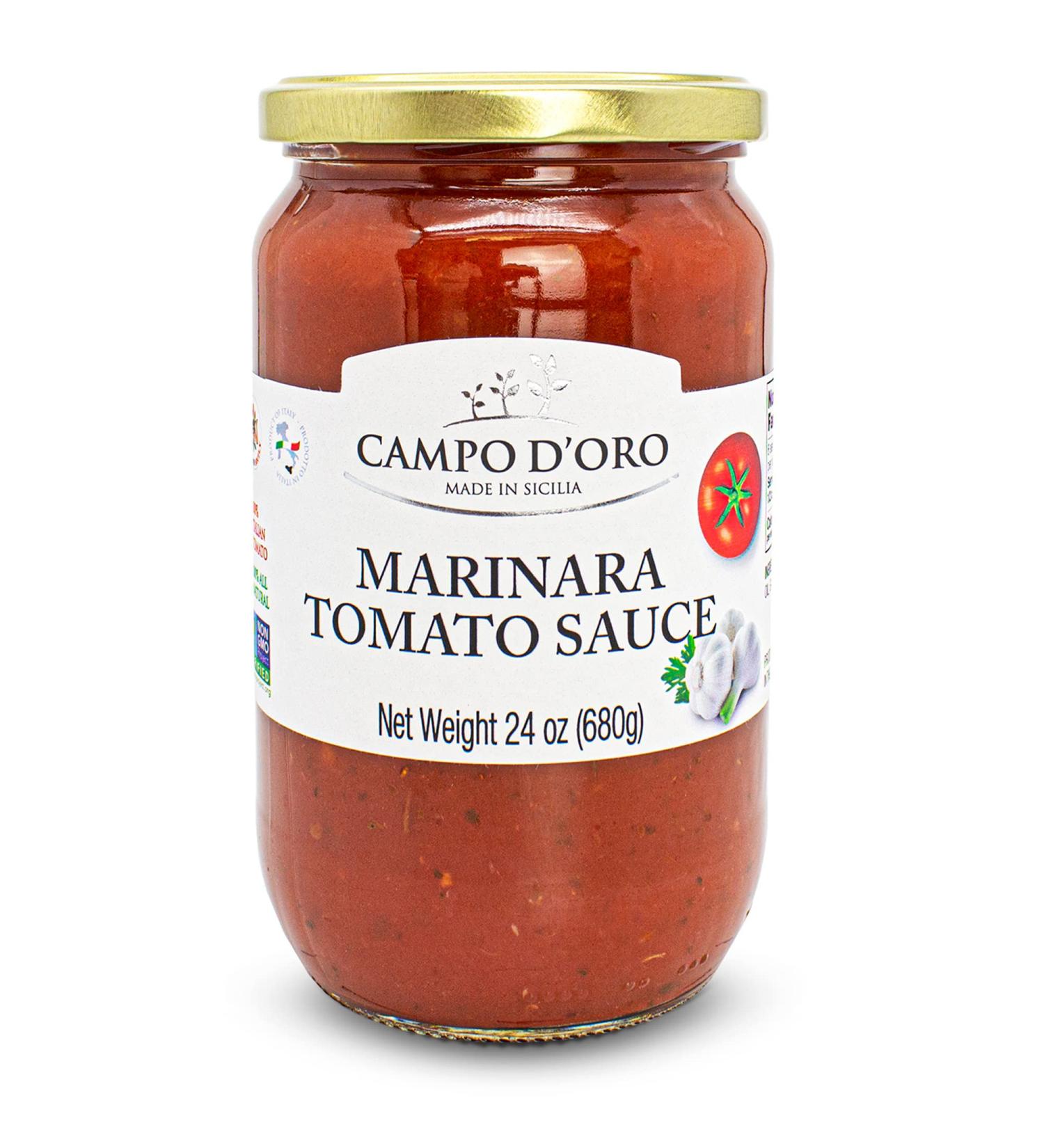 Campo D'Oro Marinara Tomato Sauce 24oz | Italian Pasta Sauce with Garlic & Herbs | Ready Meal | Made in Italy - Buy Online on GoSupps.com