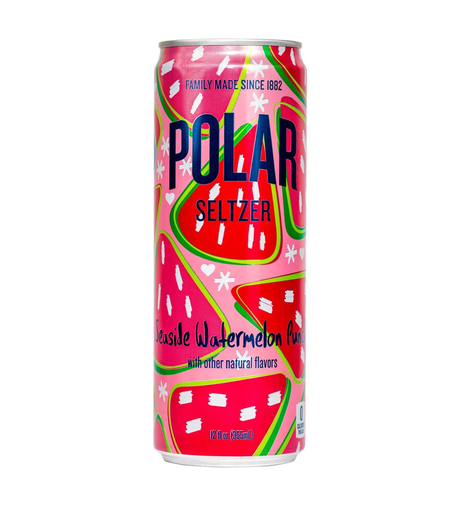 Polar Seltzer Water Limited Edition Watermelon Punch 12 oz Slim Can 6 Pack - Refreshing Watermelon Punch Flavor - Buy Online on GoSupps.com