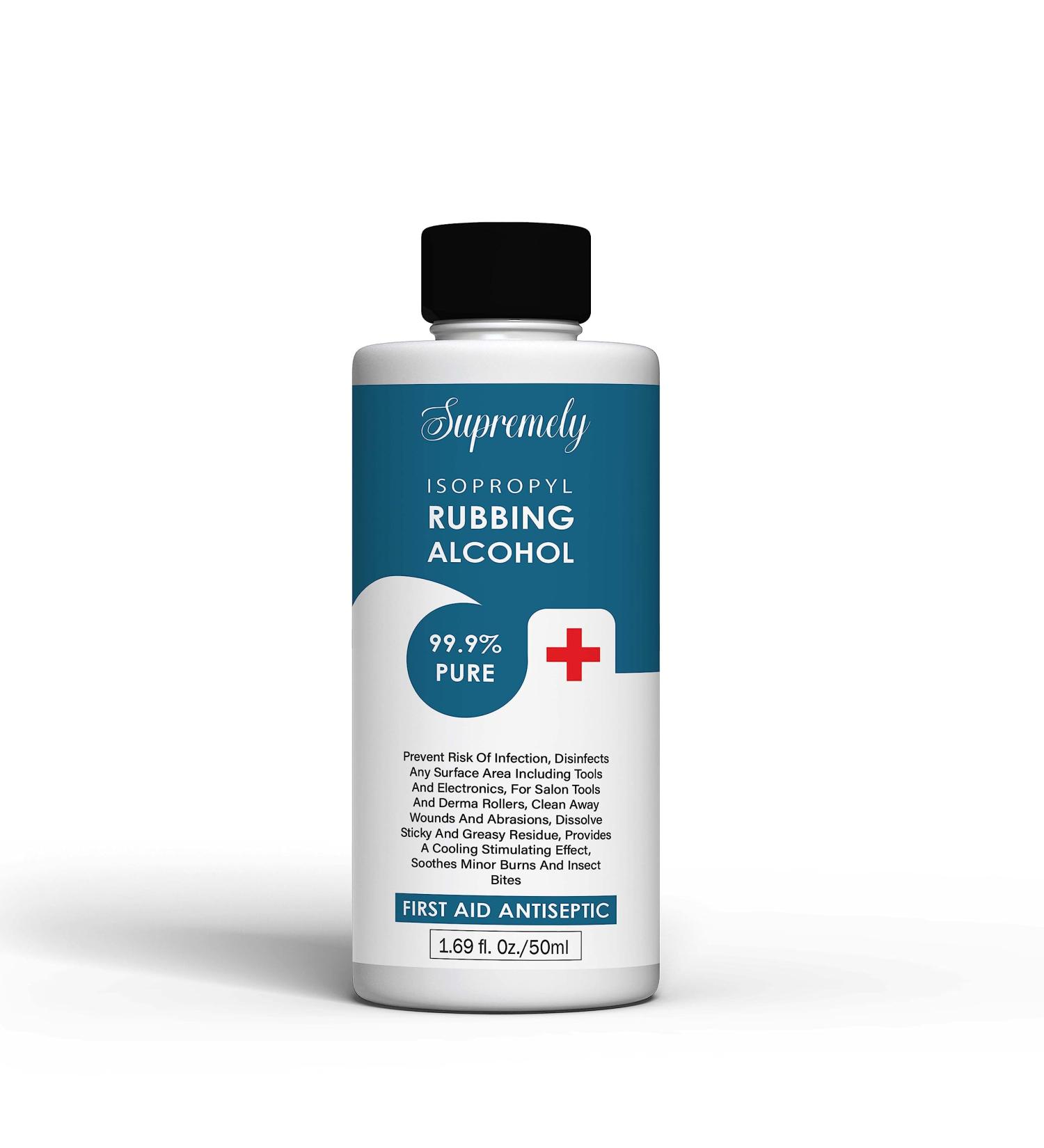 Supremely Multipurpose Rubbing Alcohol 99.9%: Disinfectant Cleaner and First Aid Essential Pharma Grade 50 ml (Pack of 1) CAP - Buy Online on GoSupps.com