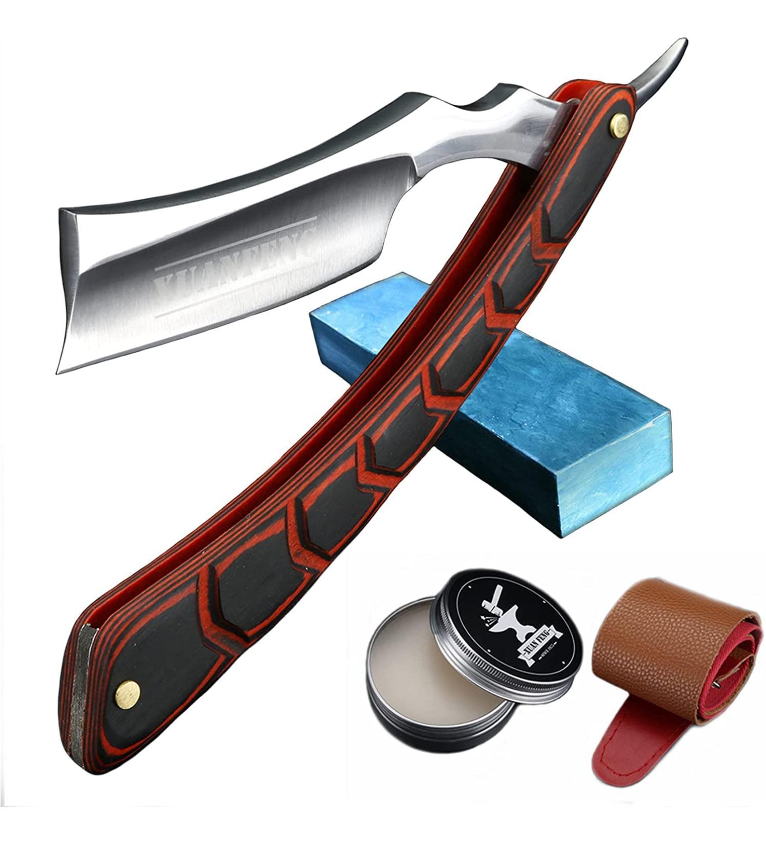 Premium Barber Razor for Straight Shave | Sharply Ground Blade & Classic Men's Grooming Gift Set - Buy Online on GoSupps.com