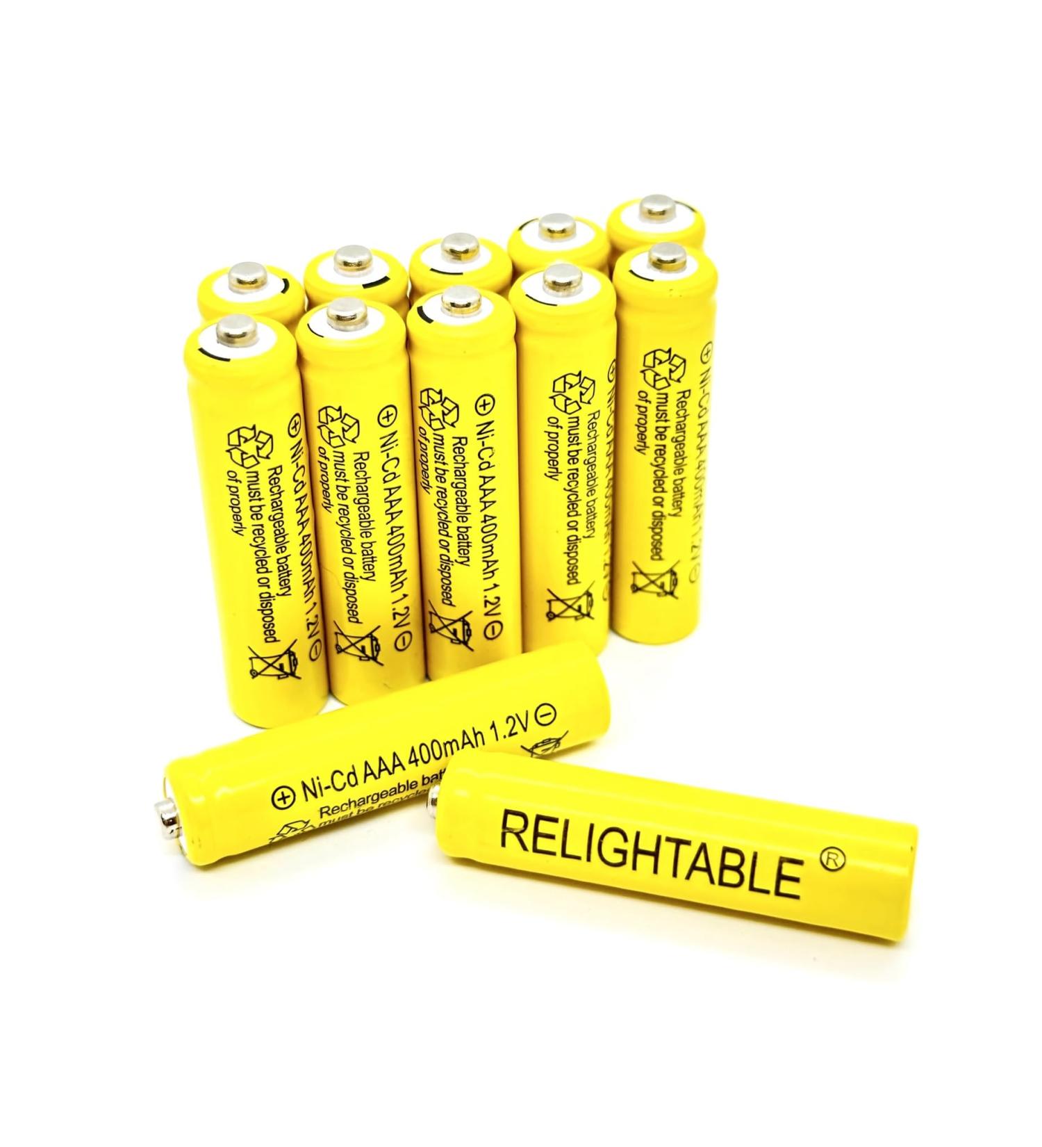 400mAh AAA NiCd 1.2v Rechargeable Batteries Garden Solar Ni-Cd NiCd Light LED U (12)