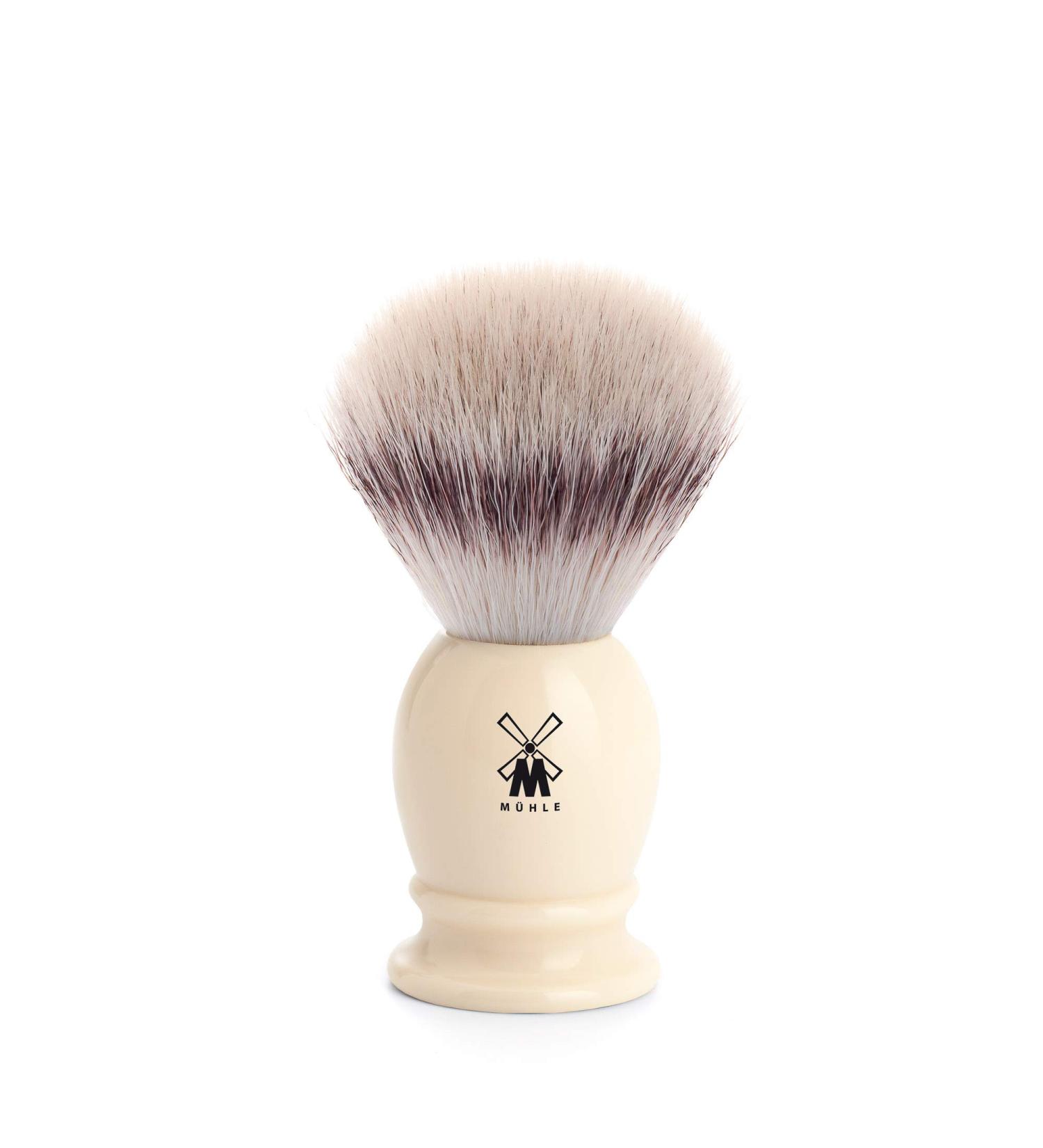 M HLE Classic Shaving Brush - Silvertip Fibre & Precious Resin Ivory | Luxury Wet Shaving Accessories for Men - Buy Online on GoSupps.com