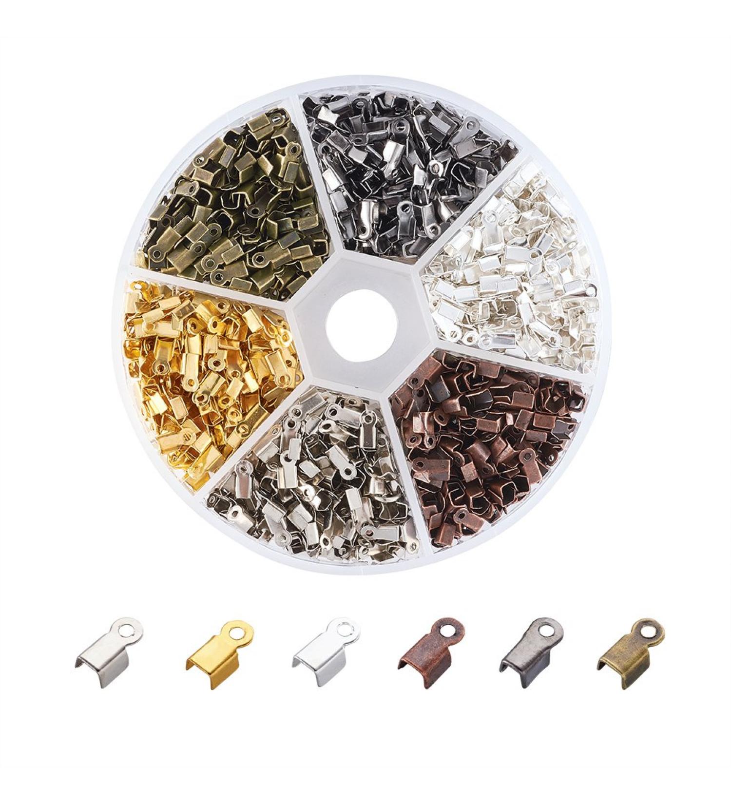 Pandahall 1380pcs Fold Over Crimp Cord Ends Terminators for Jewelry Findings - Buy Online on GoSupps.com