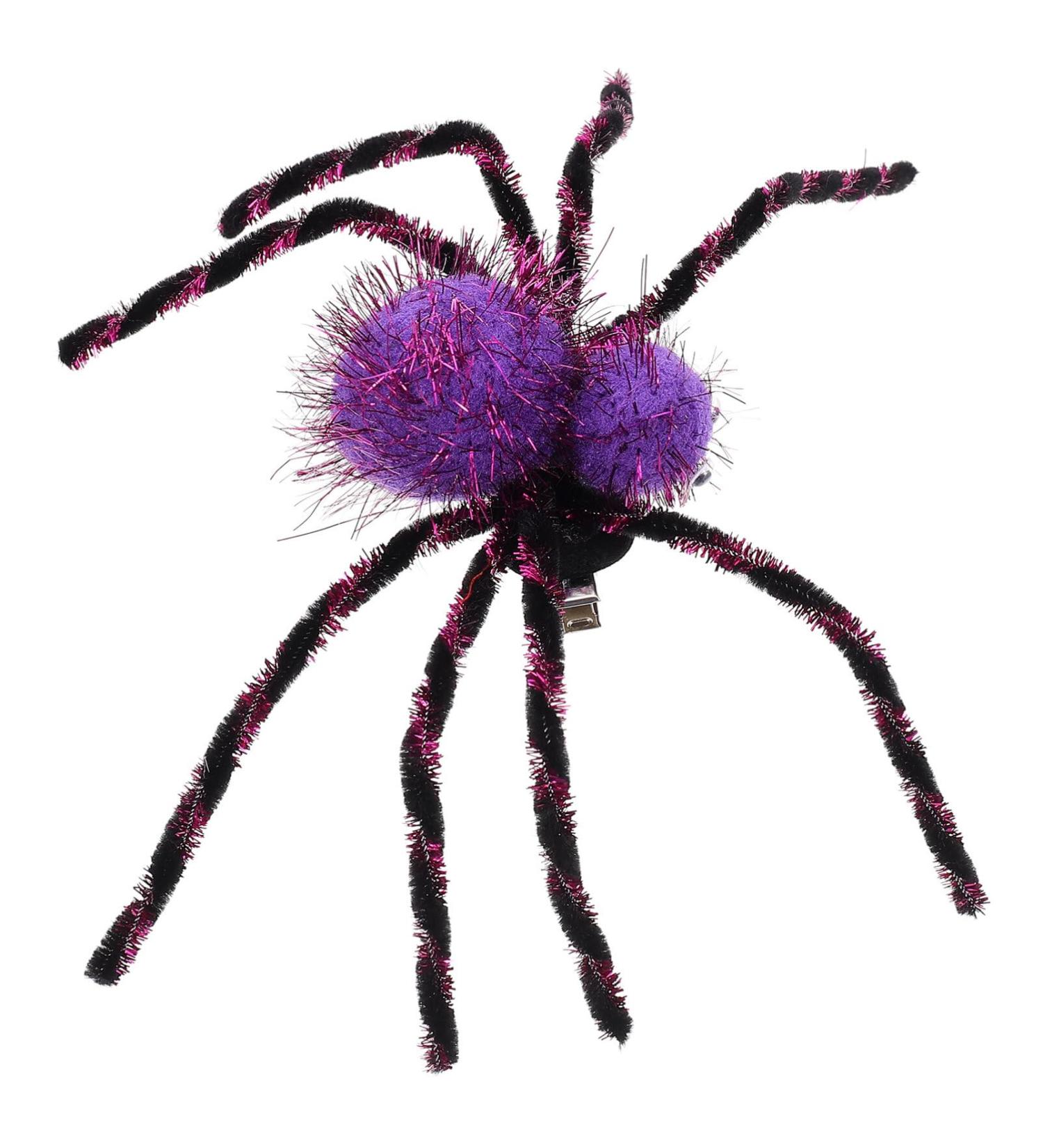 minkissy Halloween Spider Hair Clip - Large Spider Hair Barrettes - Spooky Hair Clips - Funny Halloween Barrettes halloween Spider Hair Clips for Women Girls (Purple)30cm - Buy Online on GoSupps.com