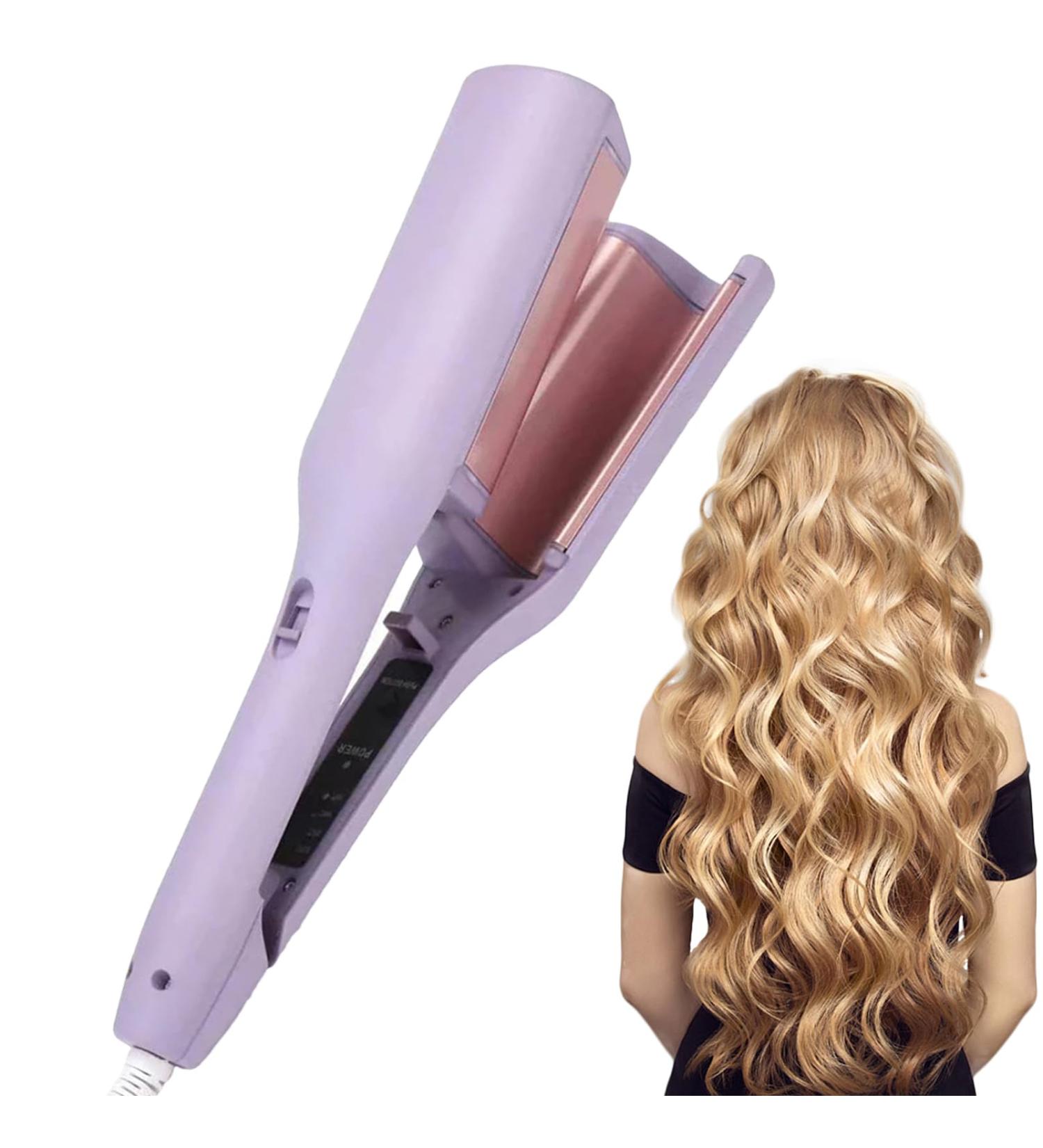 Hair Curler Wand - Hair Styler Iron for Egg Roll Hair Waving - Fast Heating Adjustable Temperature Hair Wand Waver for Girs Birthday Gift Hersil US Purple - Buy Online on GoSupps.com