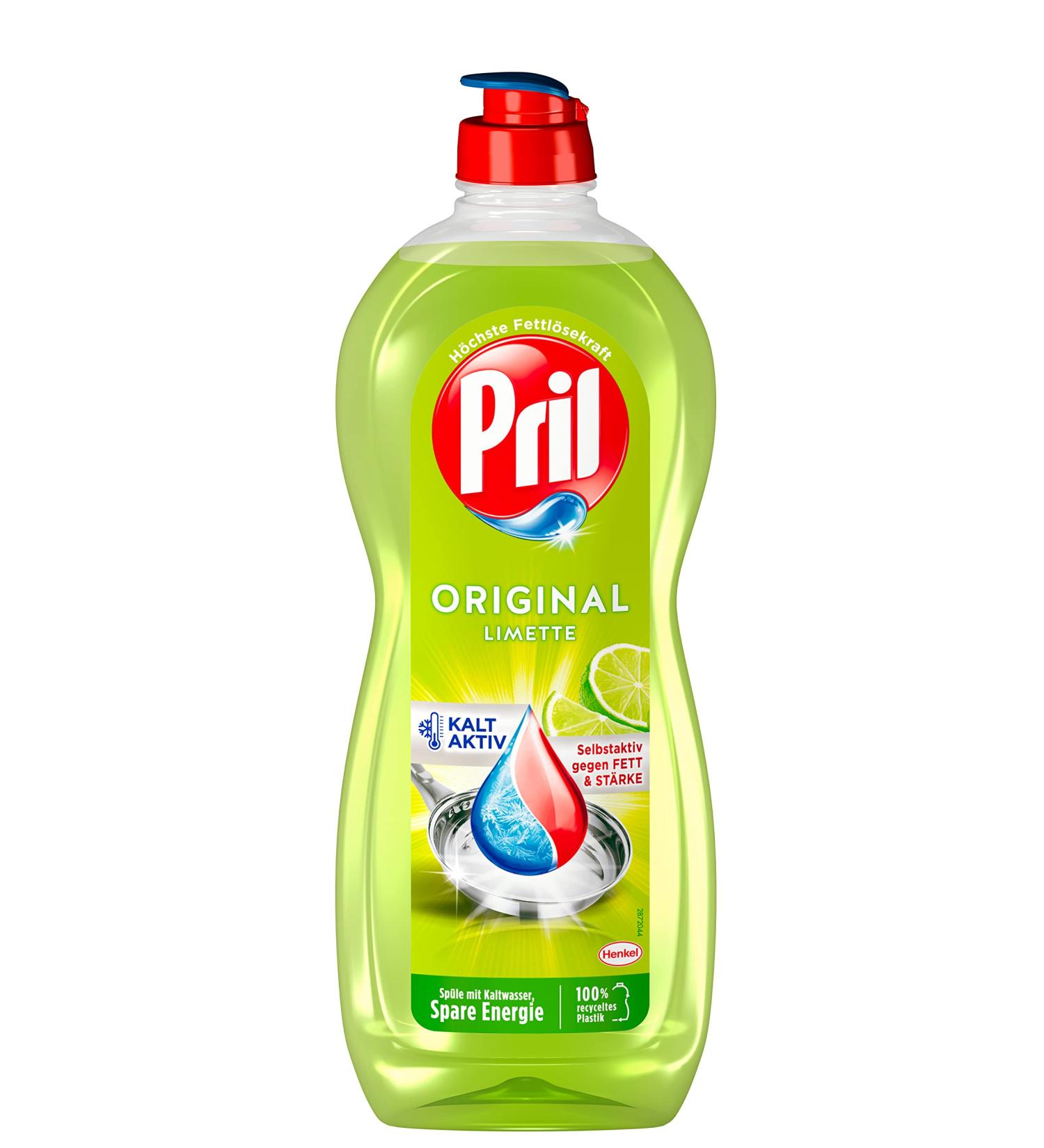Pril Original Limette 675 ml - Premium Hand Dishwashing Detergent Superior Fat Removal Fresh Lime Scent Cold Water Formula - 1 Pack - Buy Online on GoSupps.com