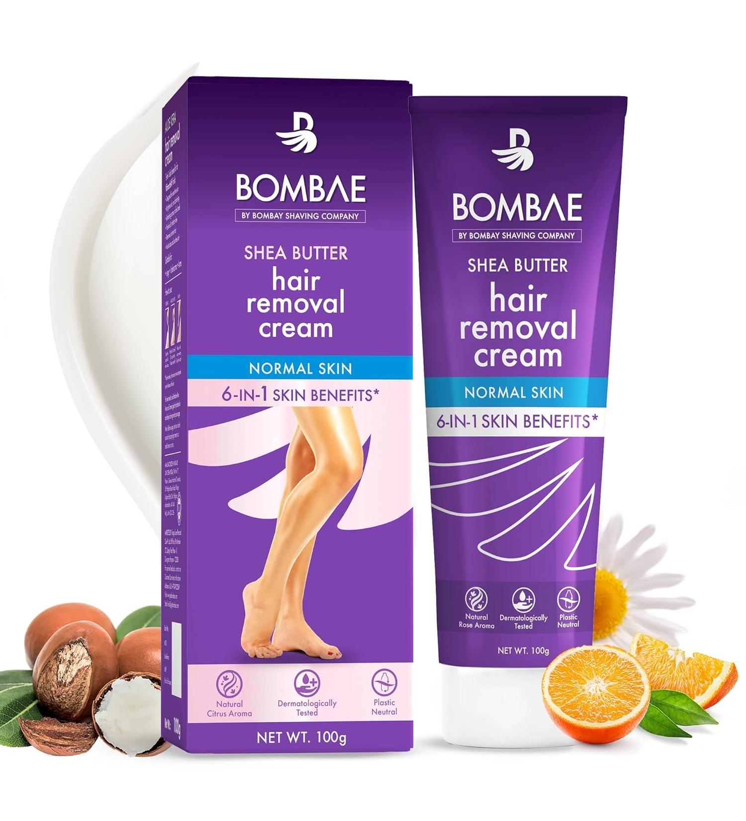 Shea Butter Hair Removal Cream for Women | Sensitive Skin Body Legs & Bikini Line | Citrus Aroma No Smell No Darkening No Drying - Buy Online on GoSupps.com