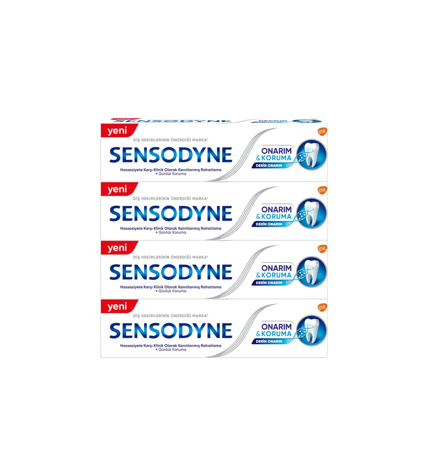 Sensodyne Repair & Protect Toothpaste 75ml - 4 Pack | Best for Sensitive Teeth - International Shipping Available - Buy Online on GoSupps.com