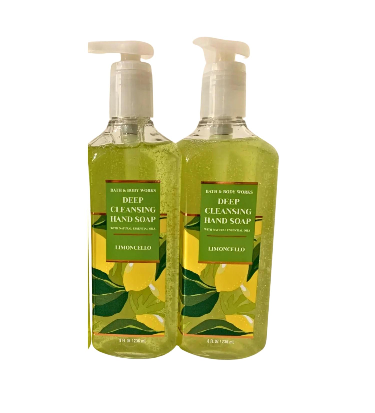 Bath & Body Works Cleansing Gel Hand Soap Pack of 2 8oz Each Bottle (Limoncello)