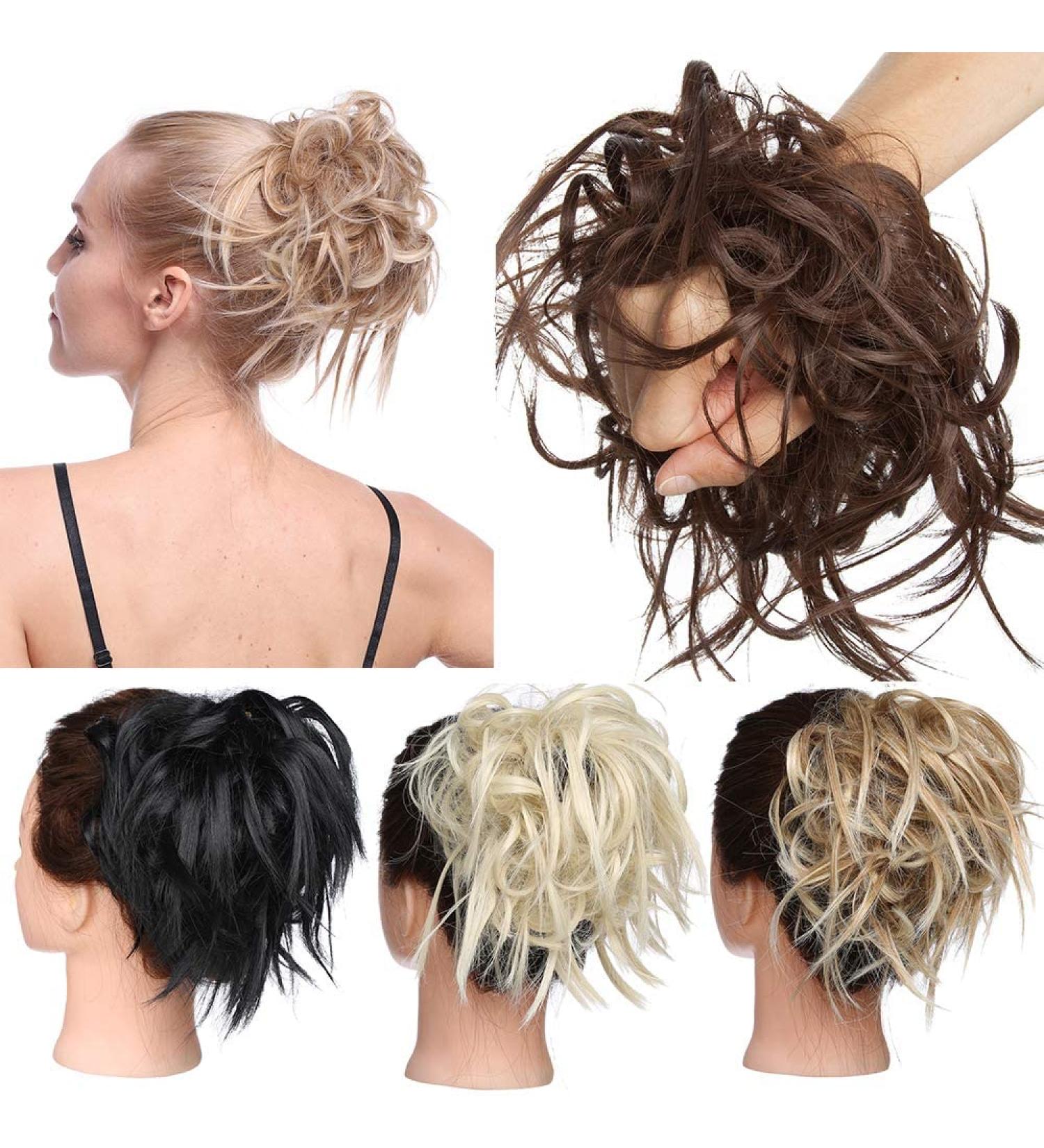 Buy Tess Hair Part Dutt Tie - Smooth Shaped Hair Knot Updos | Affordable 45g Medium Brown Hair Extensions for Women - Buy Online on GoSupps.com