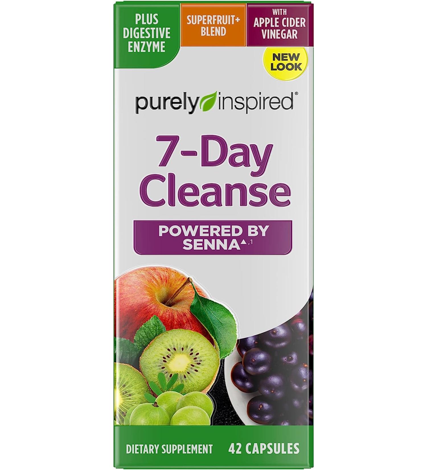Purely Inspired 100% Pure 7-Day Cleanse - 42 Easy Swallow Veggie Capsules - Buy Online on GoSupps.com