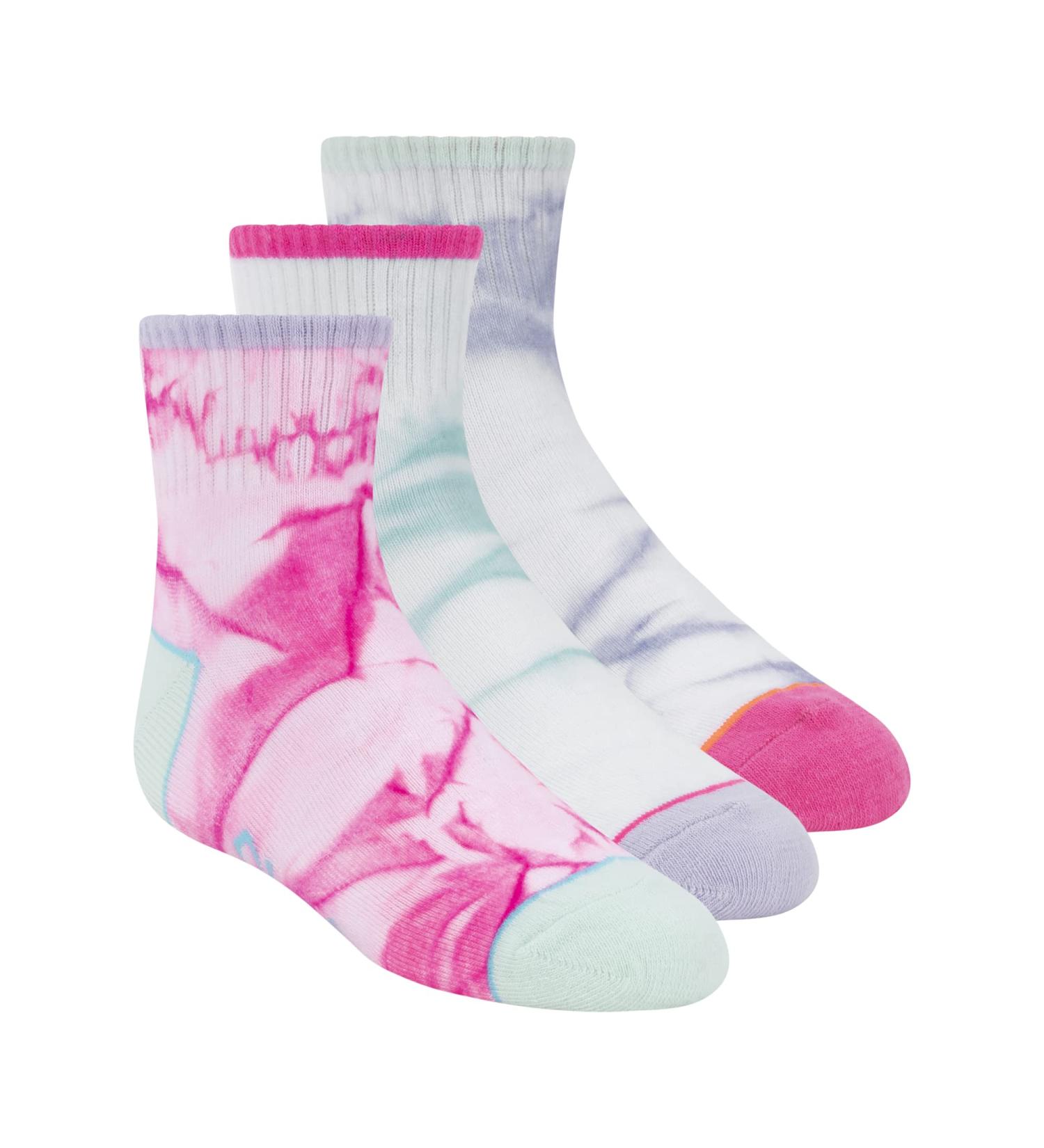 Skechers Girls' 3 Pack Crew Socks - Comfortable and Stylish Socks for Kids - Buy Online on GoSupps.com