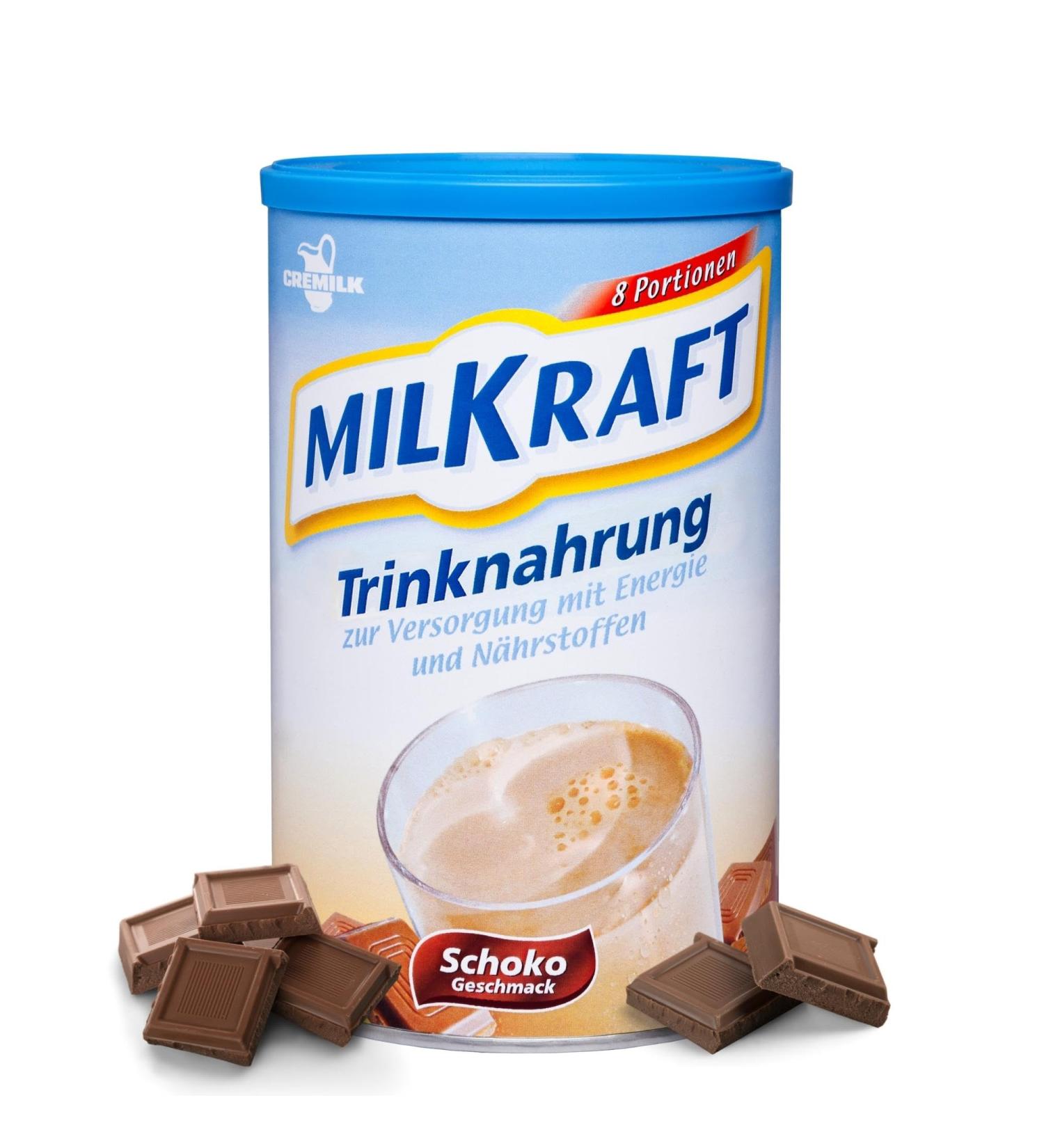 Milkraft Drinking Food Chocolate 480g - High-Caloric Protein Shake & Carbohydrates for Adults - Ideal for Complementary Diet - Buy Online on GoSupps.com