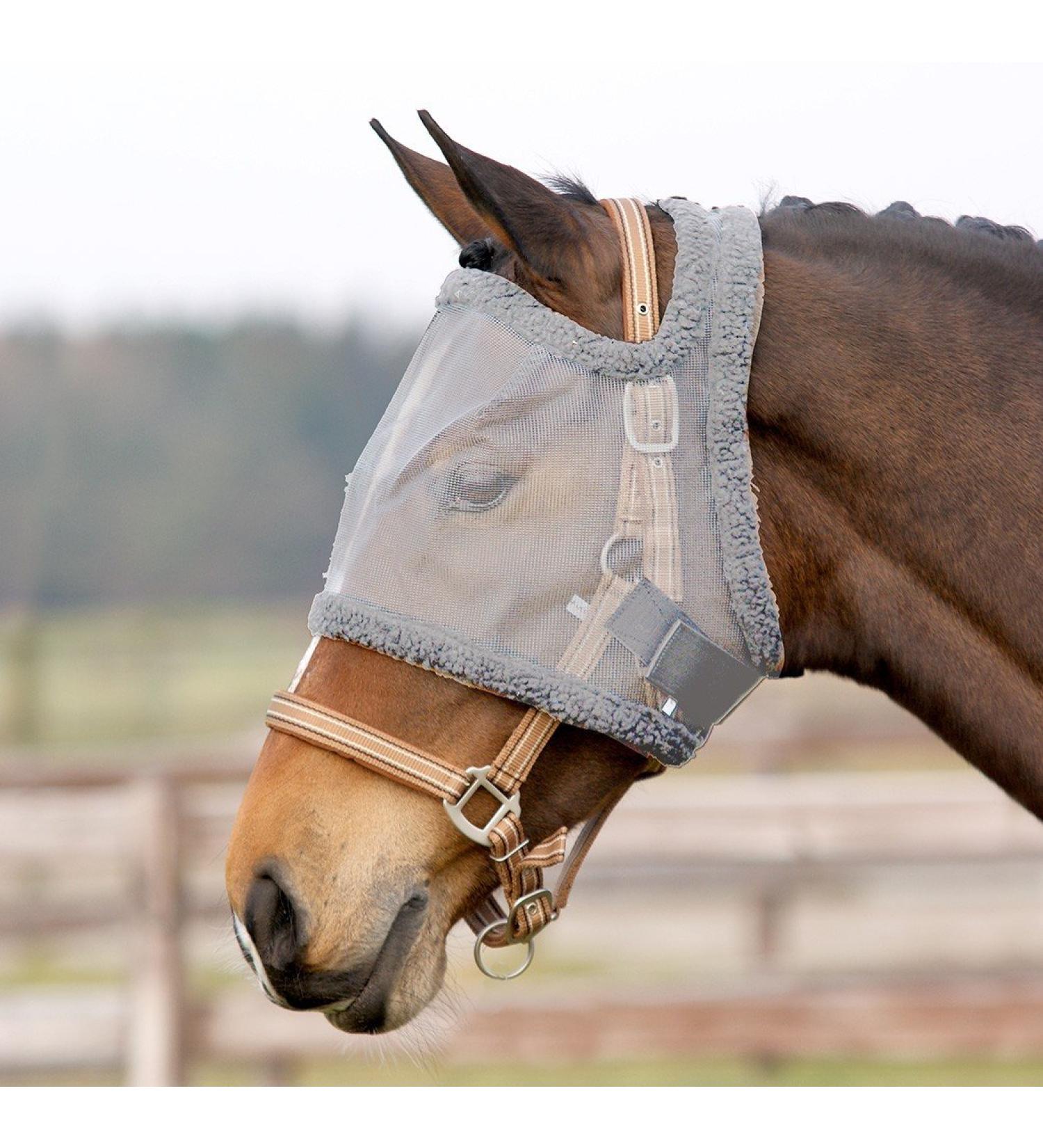 QHP fly mask without ears color:grey size:Full Warmblood Grey