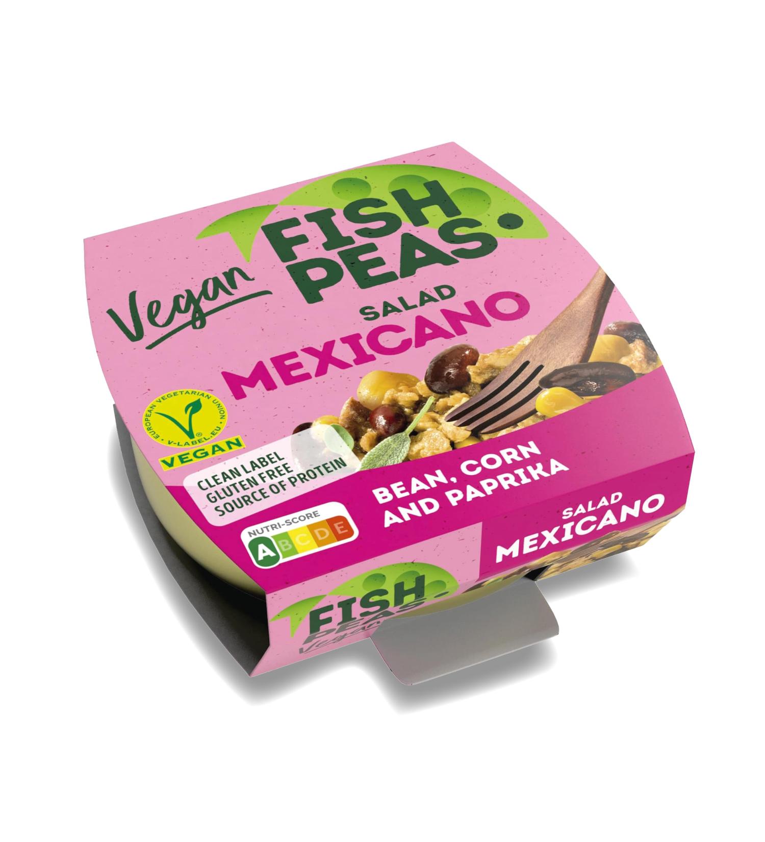 F'shPeas Vegan Tuna Salad 175g - Mexican Style | Delicious Vegan Salad Ready to Eat Tuna with Vegetables - Buy Online on GoSupps.com